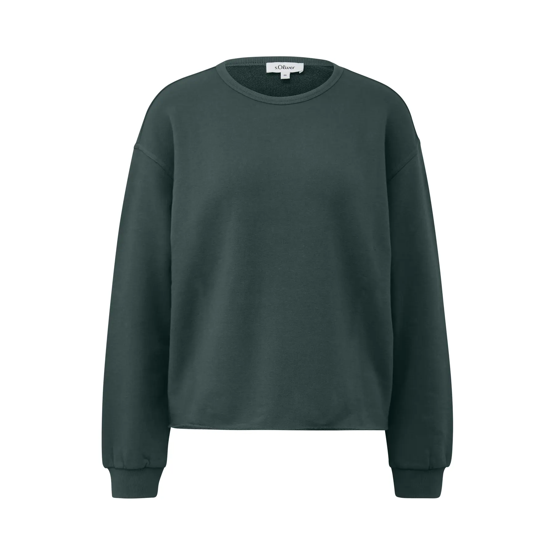 Sweatshirt Relaxed Fit mit umschlägigem Saum für Damen s.Oliver