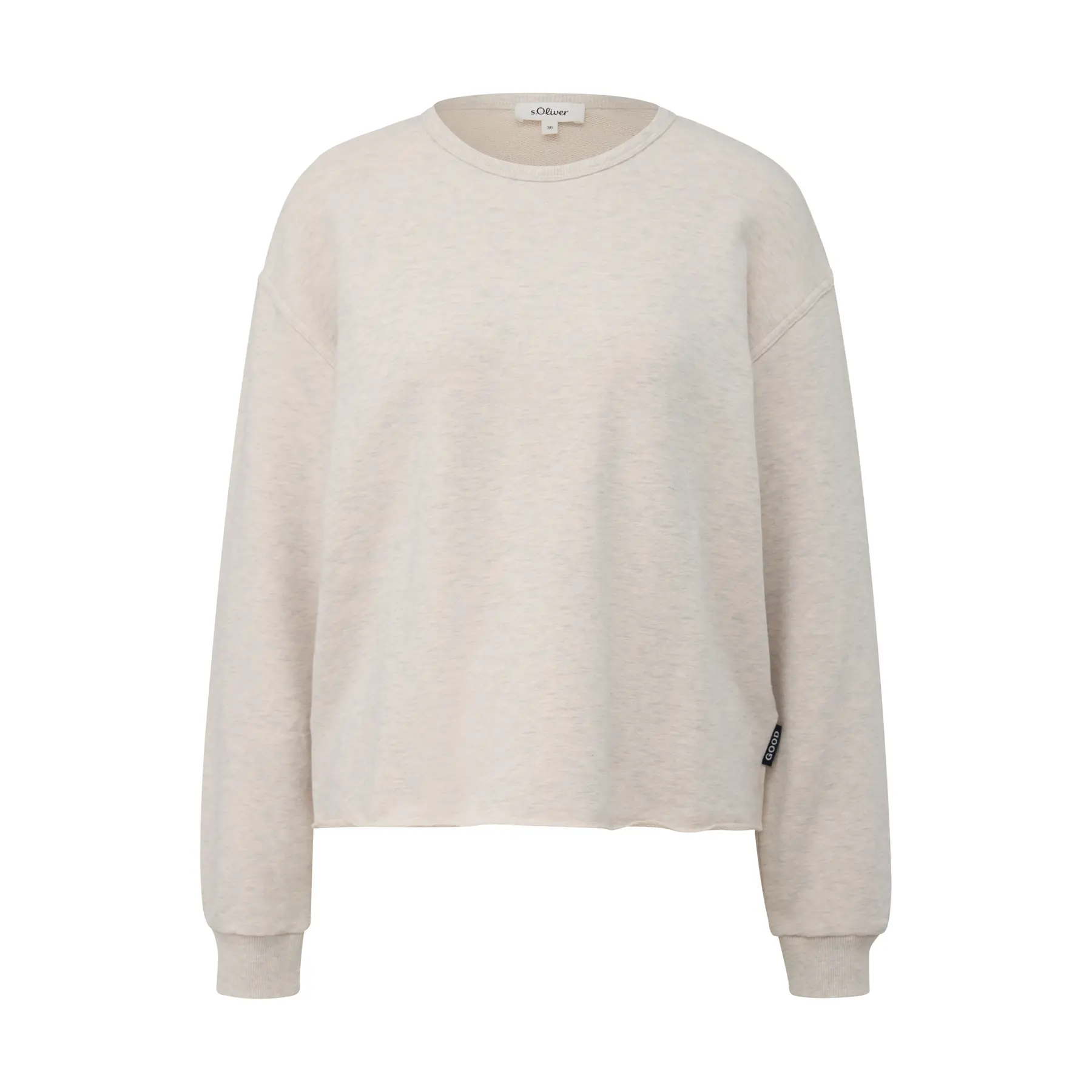 Sweatshirt Relaxed Fit mit umschlägigem Saum für Damen s.Oliver