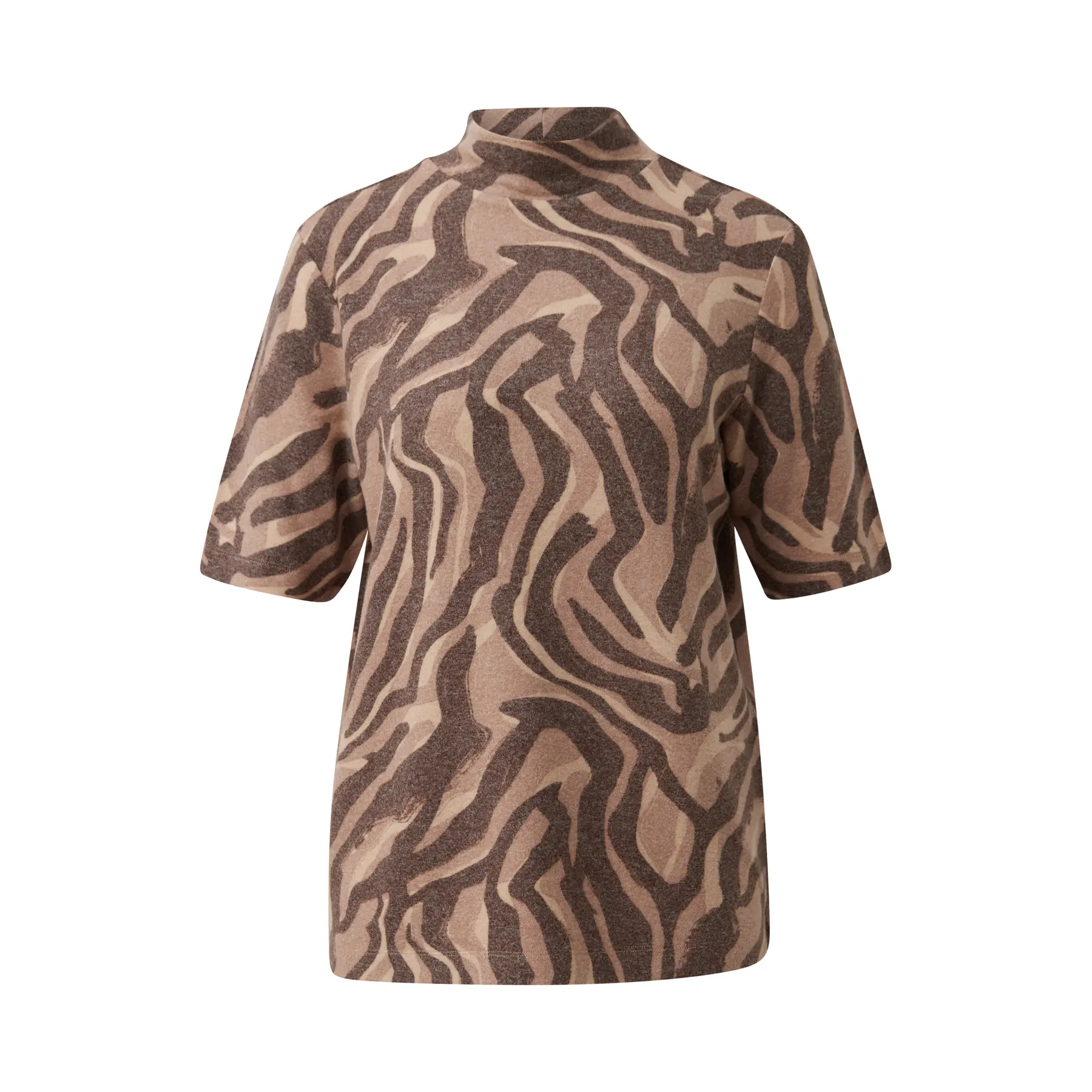 Jersey-T-Shirt mit Stehkragen für Damen s.Oliver