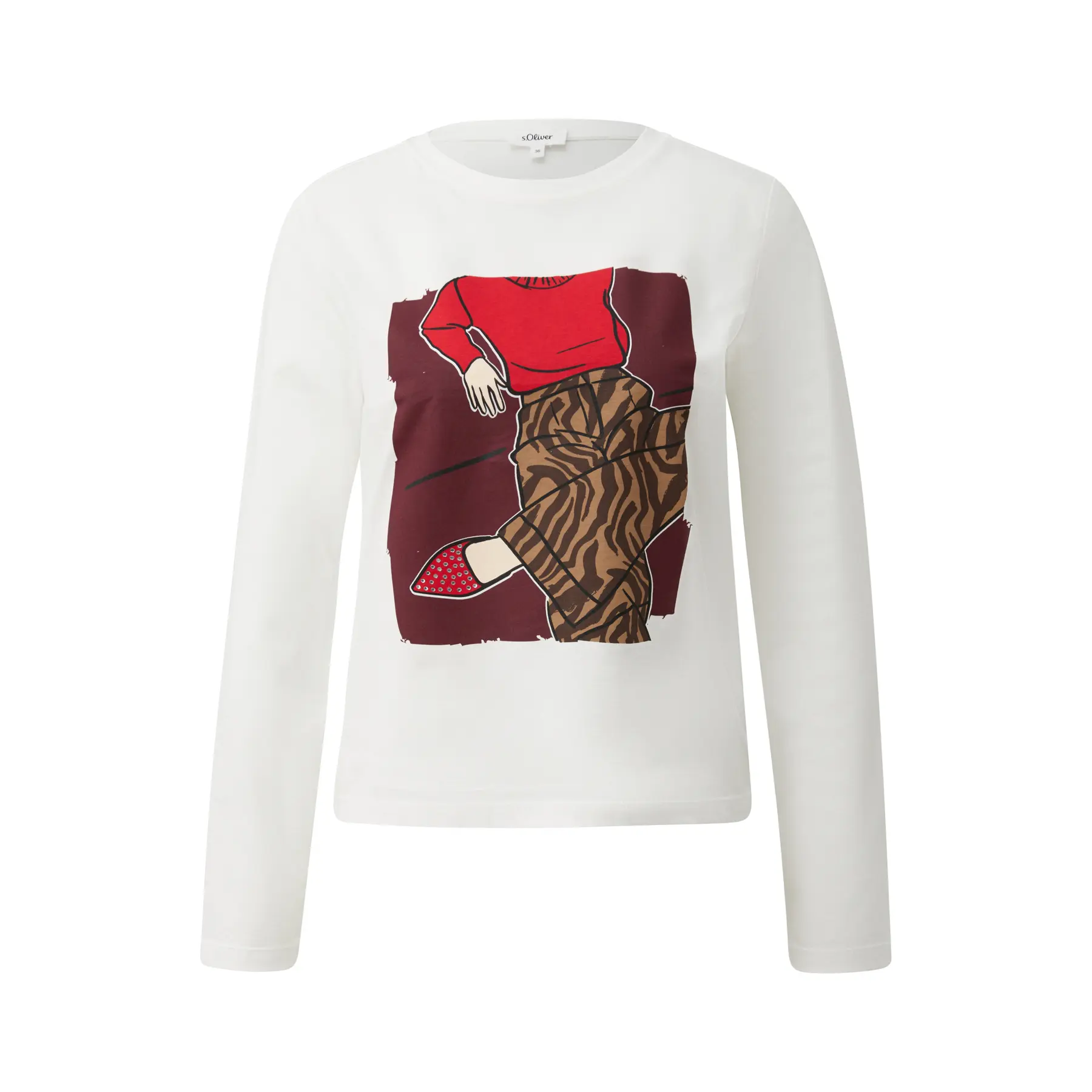 Langarmshirt mit Druck vorne Damen s.Oliver