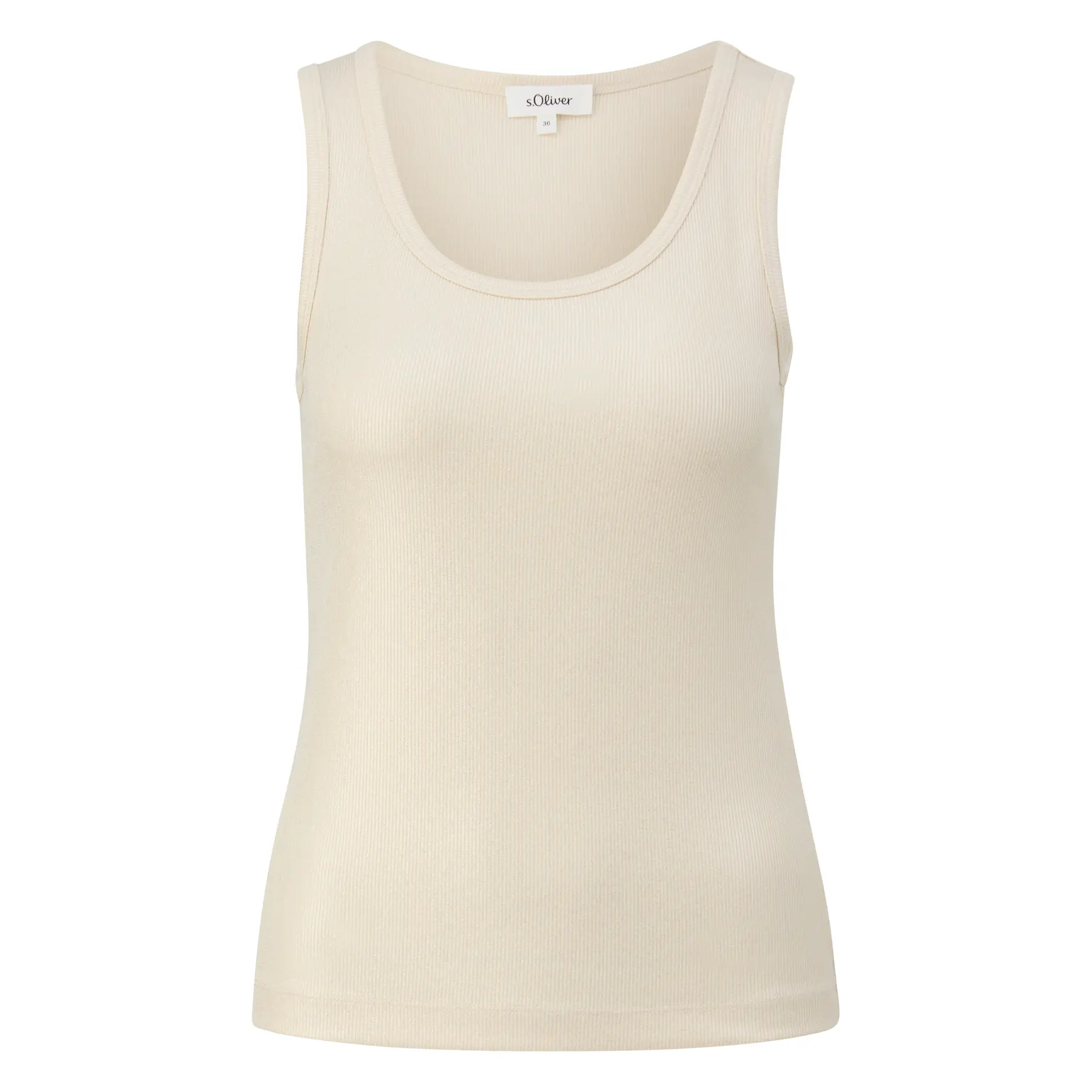 Slim Fit Top mit Glänzender Beschichtung Damen s.Oliver