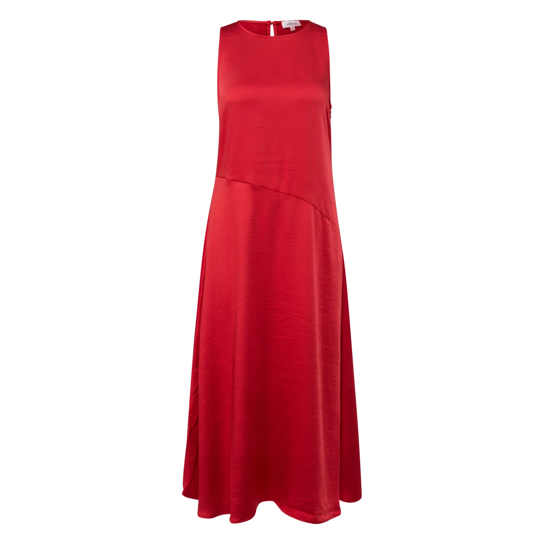 Ärmelloses Satin-Kleid mit diagonaler Nahtdetail Damen s.Oliver
