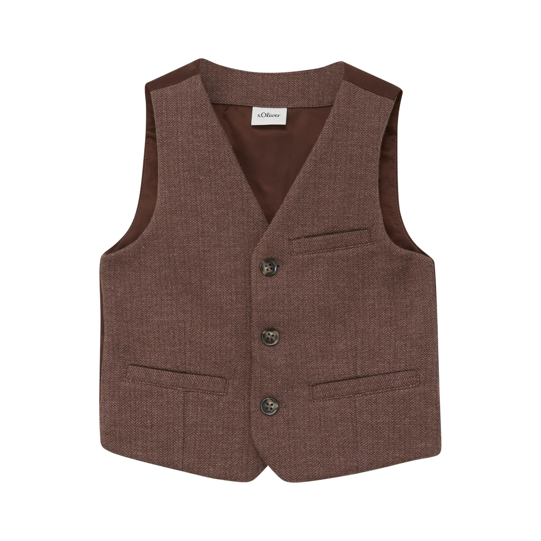 Gilet de costume de fête à structure chevrons enfant s.Oliver