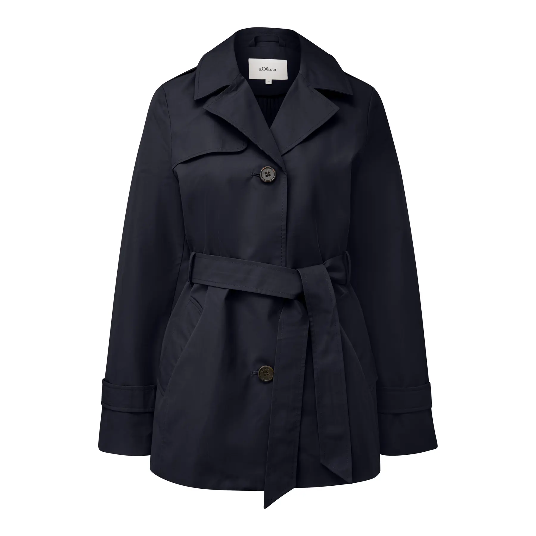 Slim-Fit Trenchcoat mit Gürtel und Innentasche für Damen s.Oliver