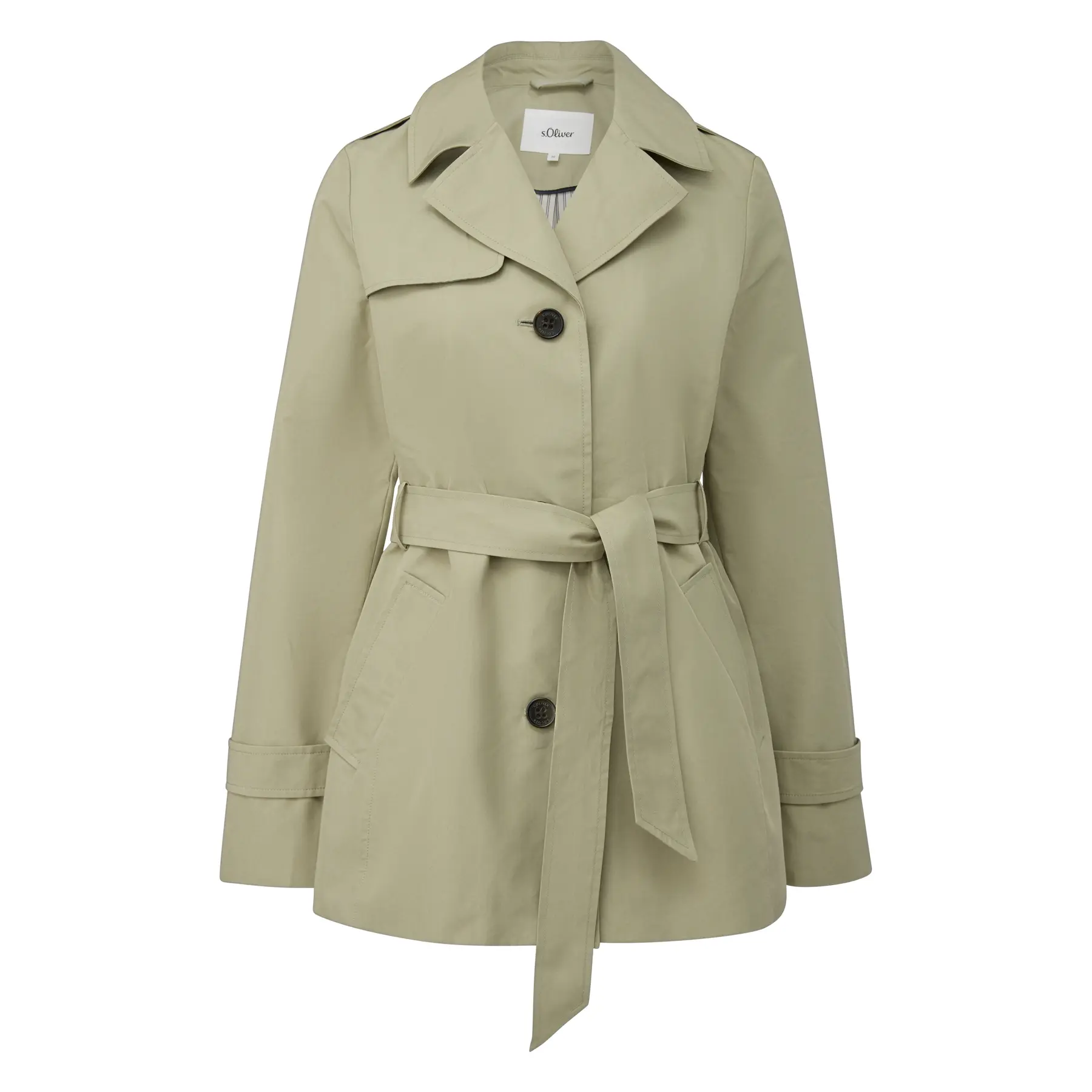 Slim-Fit Trenchcoat mit Gürtel und Innentasche für Damen s.Oliver