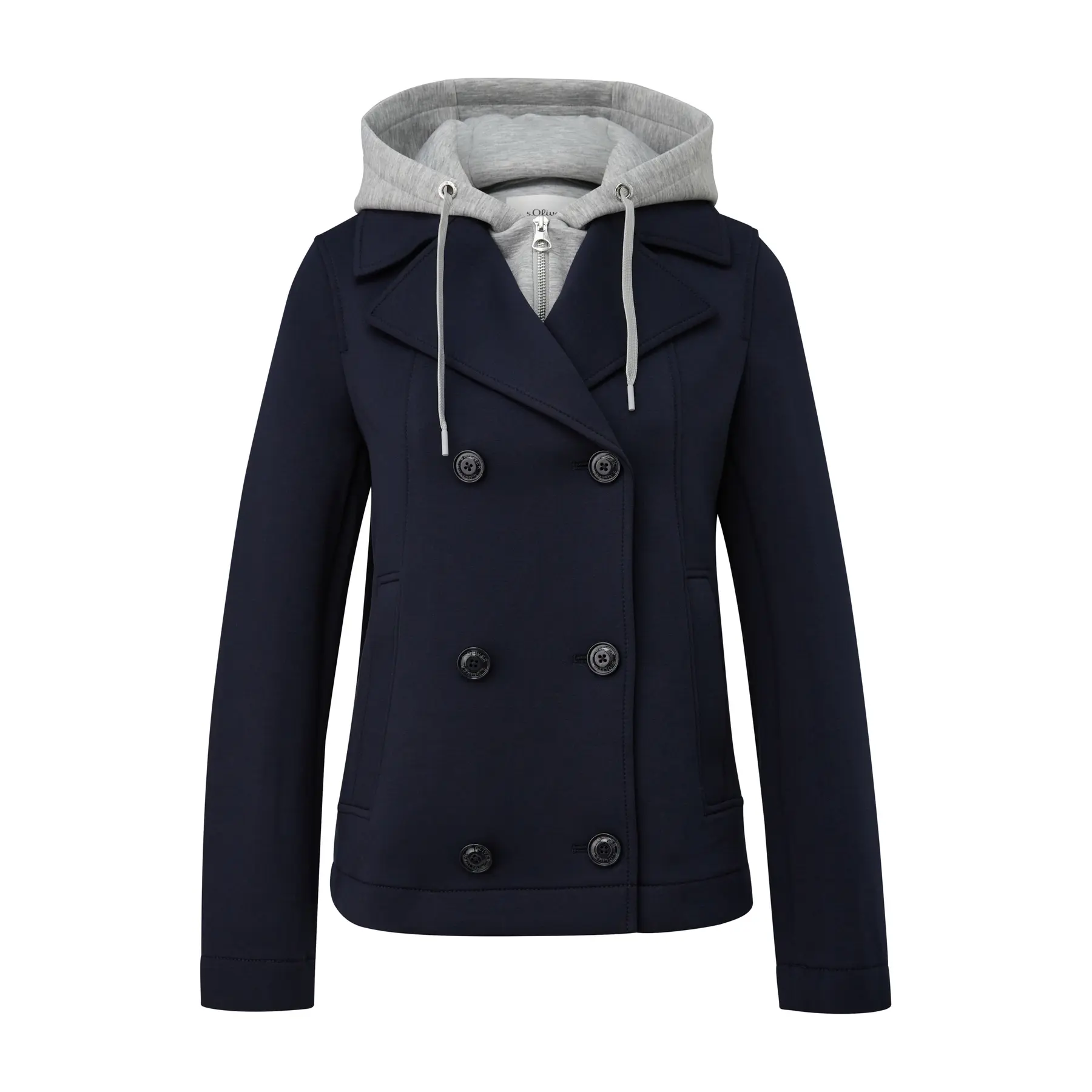 Scuba-Jacke mit abnehmbarer Kapuze und Einsätzen für Damen s.Oliver