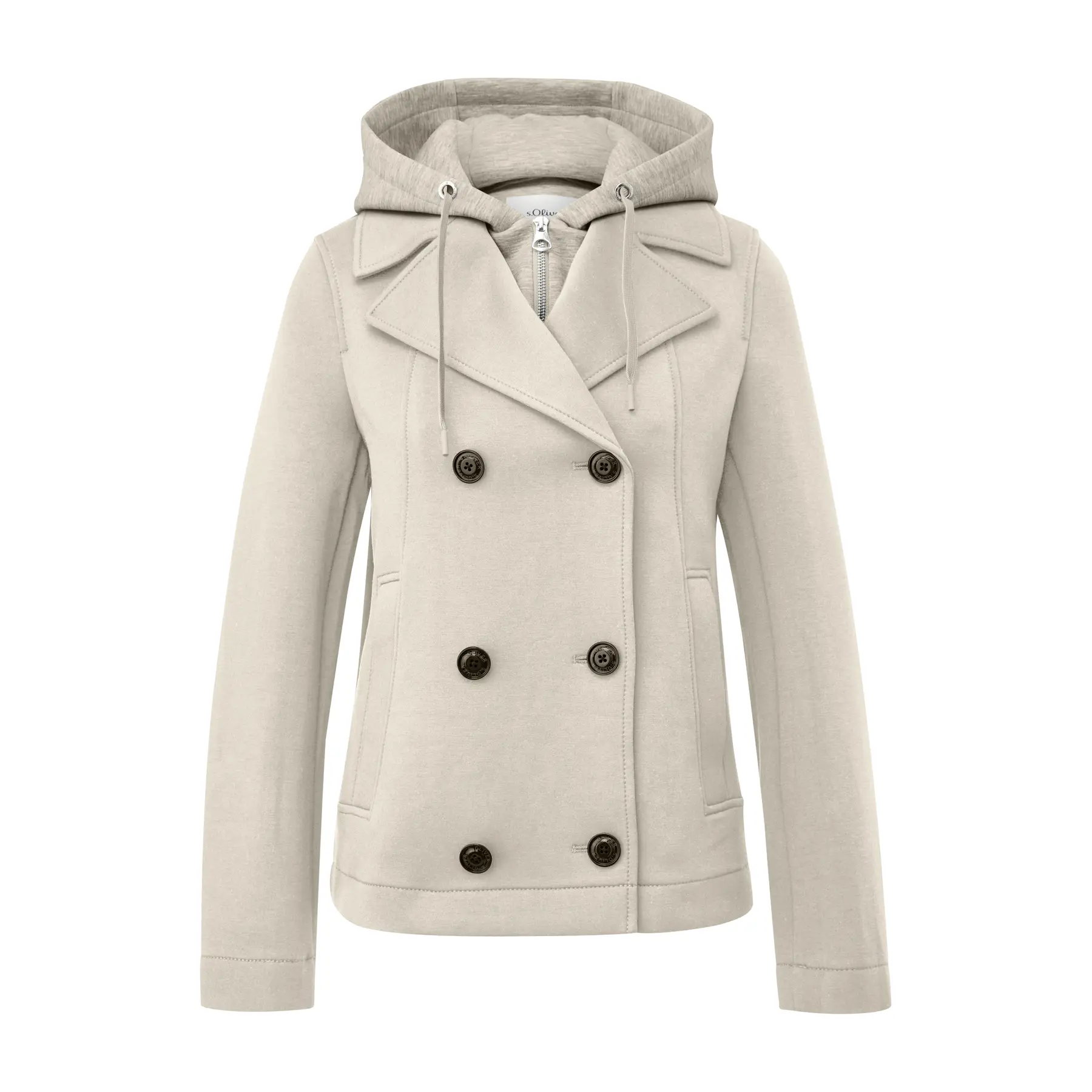 Scuba-Jacke mit abnehmbarer Kapuze und Einsätzen für Damen s.Oliver