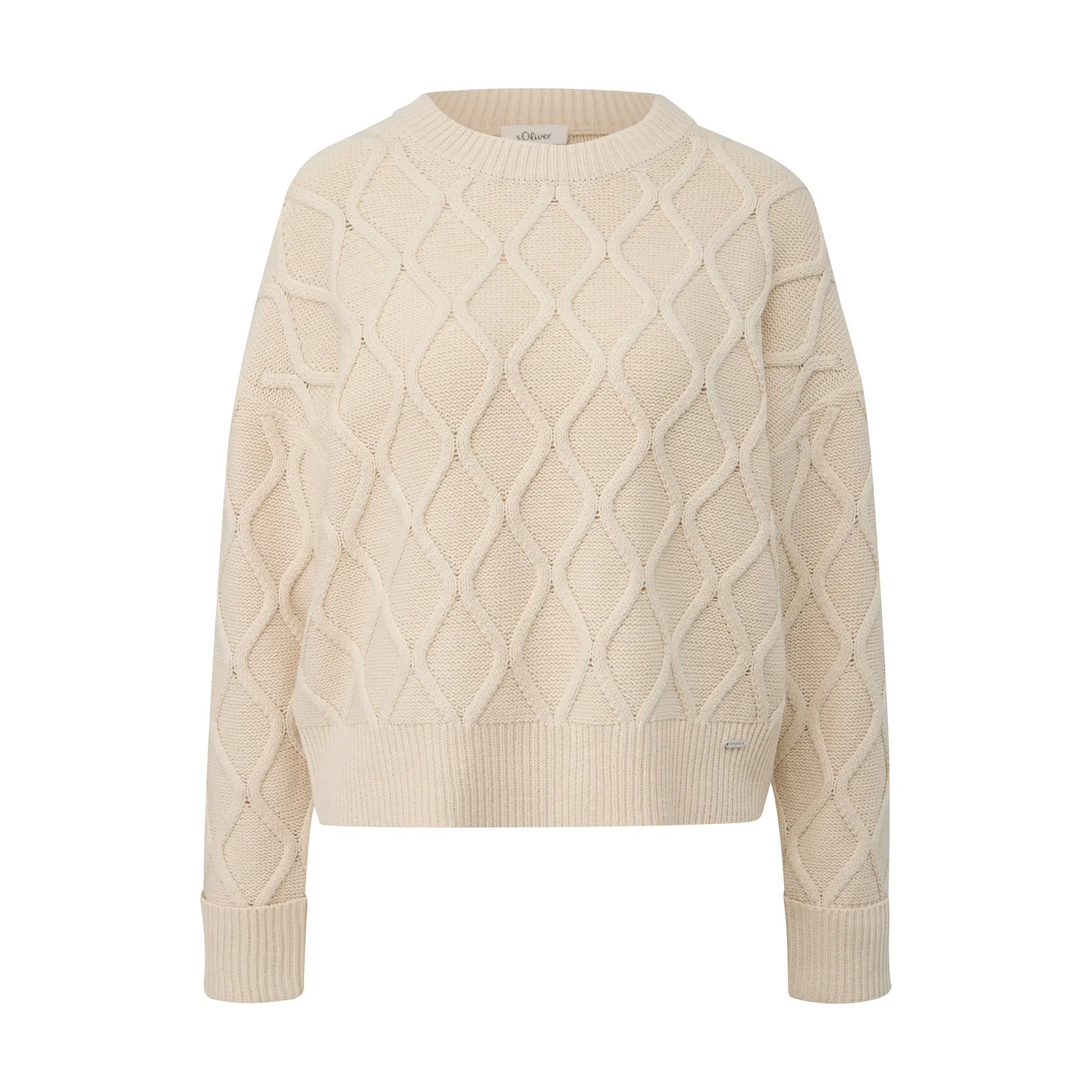 Grober Strickpullover mit Zopfmuster für Damen s.Oliver