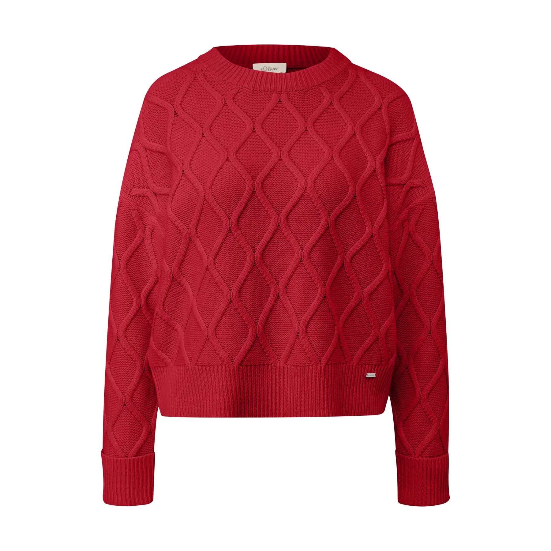 Grober Strickpullover mit Zopfmuster für Damen s.Oliver