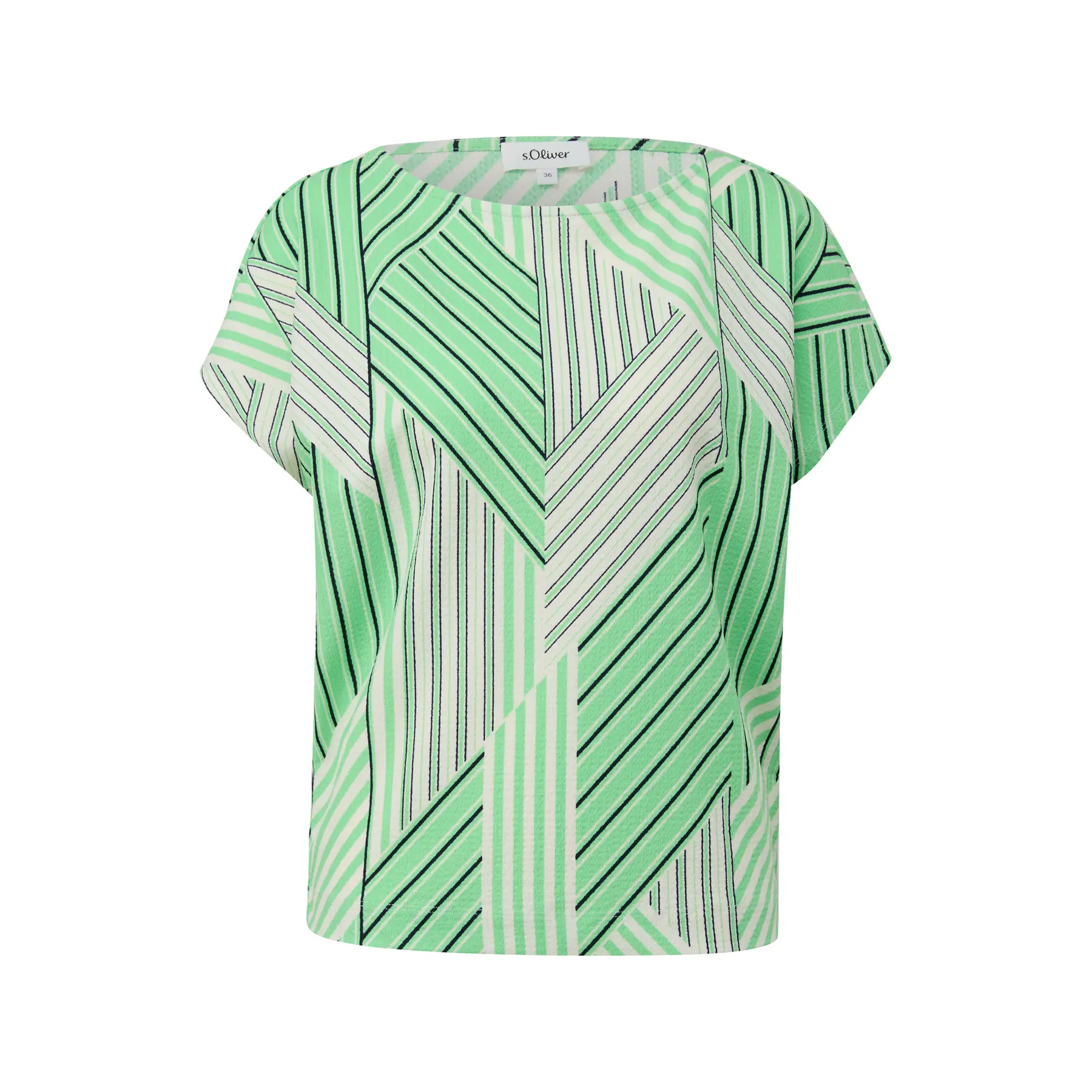 Damen T-Shirt mit lockerem Schnitt und Allover-Print s.Oliver