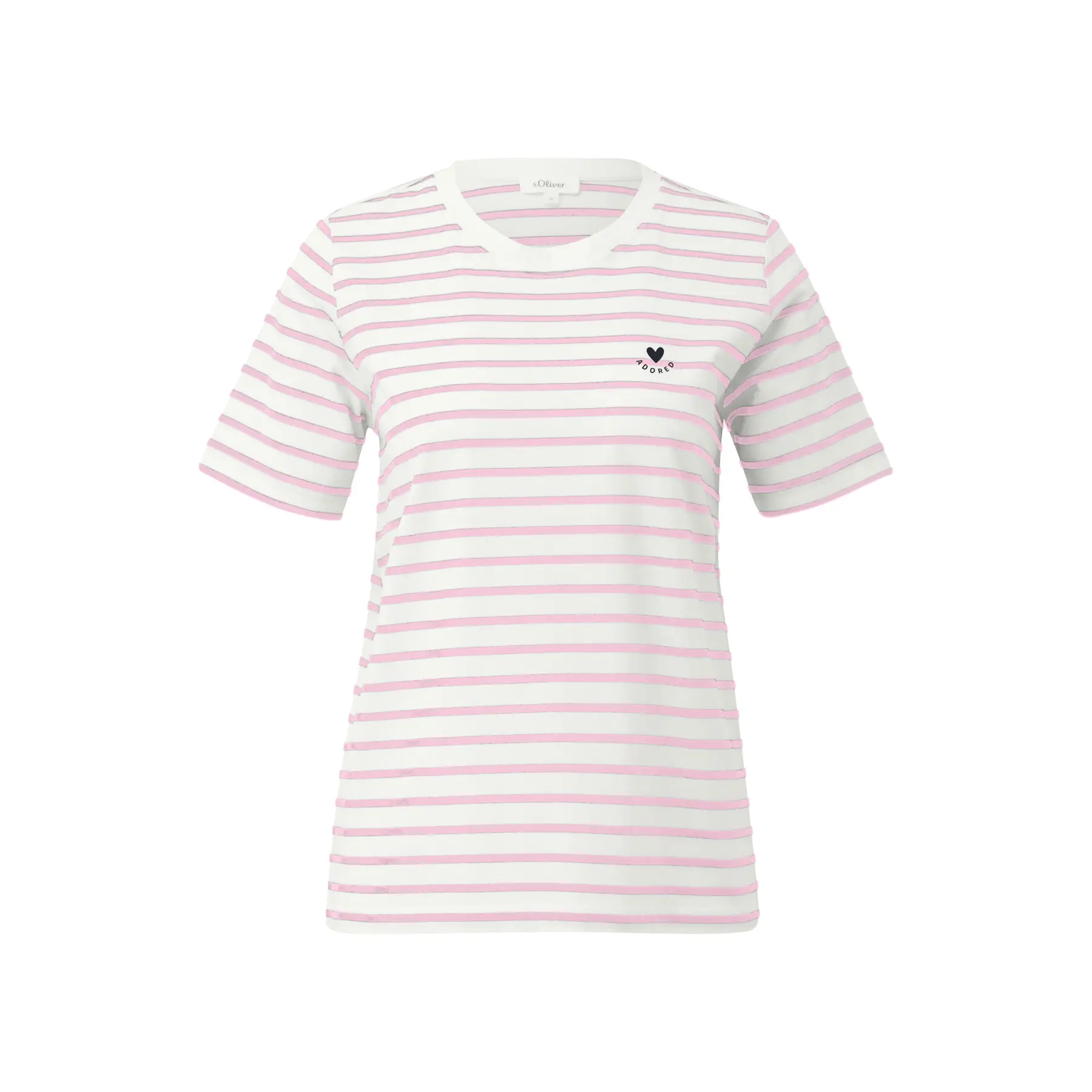 Gestreifter Jersey T-Shirt lässiger Schnitt Damen s.Oliver