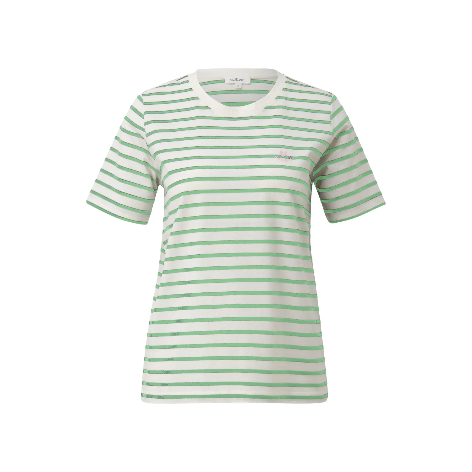 Gestreifter Jersey T-Shirt lässiger Schnitt Damen s.Oliver