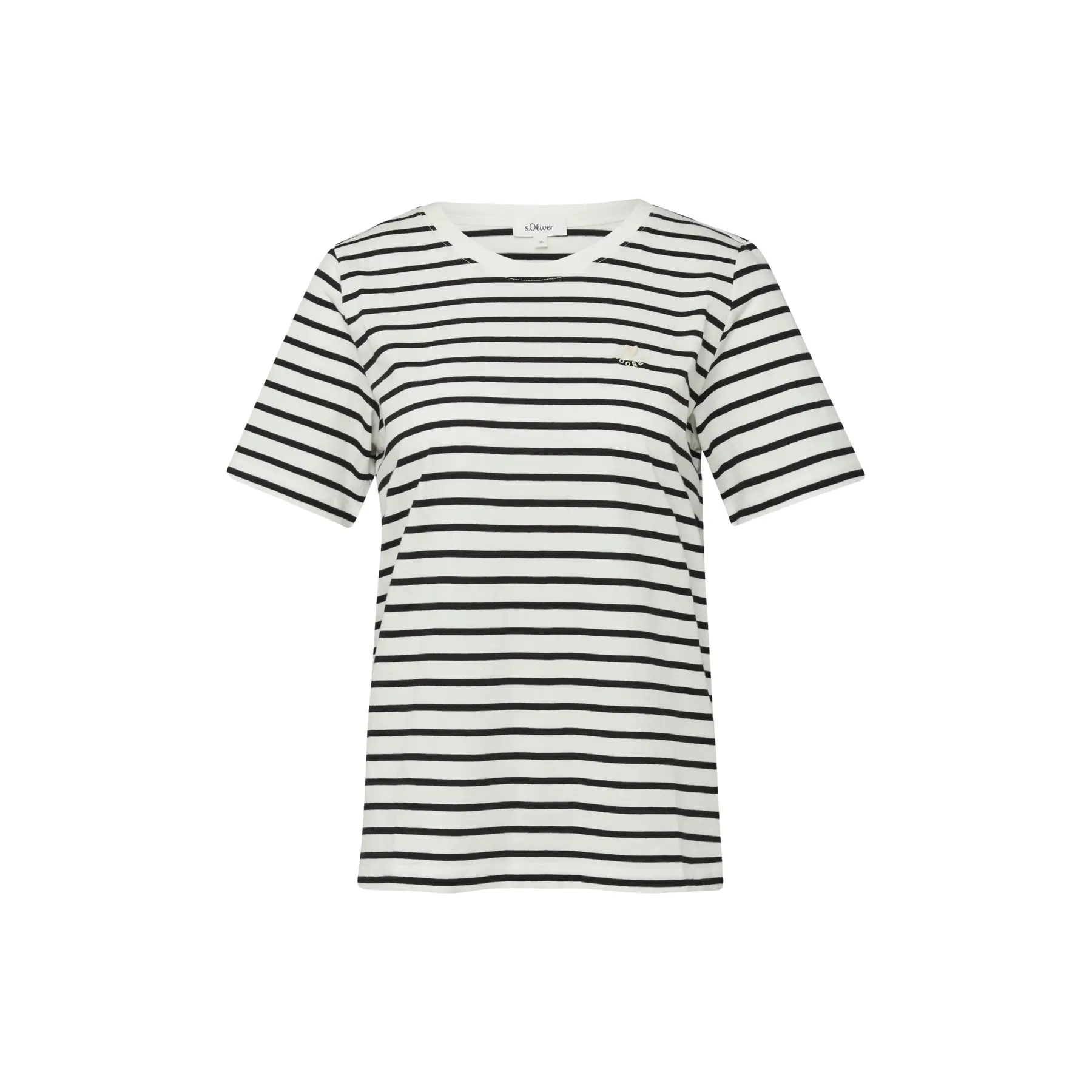Gestreifter Jersey T-Shirt lässiger Schnitt Damen s.Oliver