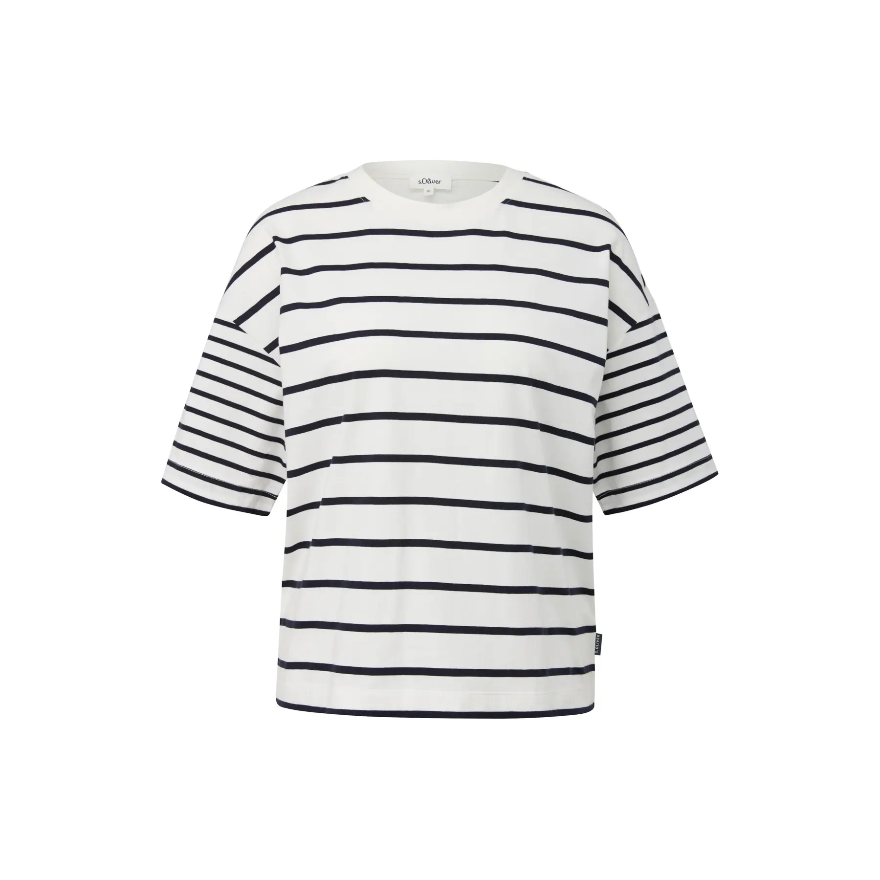 Damen Oversize Gestreiftes T-Shirt aus weichem Baumwolljersey s.Oliver