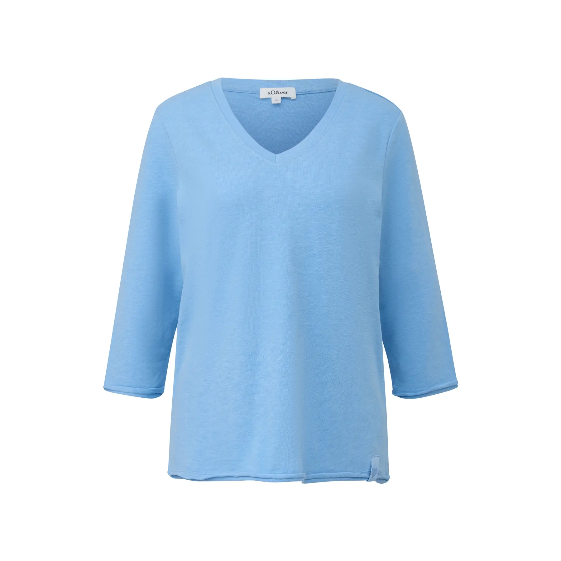 Damen T-Shirt aus Jersey mit 3/4-Ärmeln und V-Ausschnitt s.Oliver