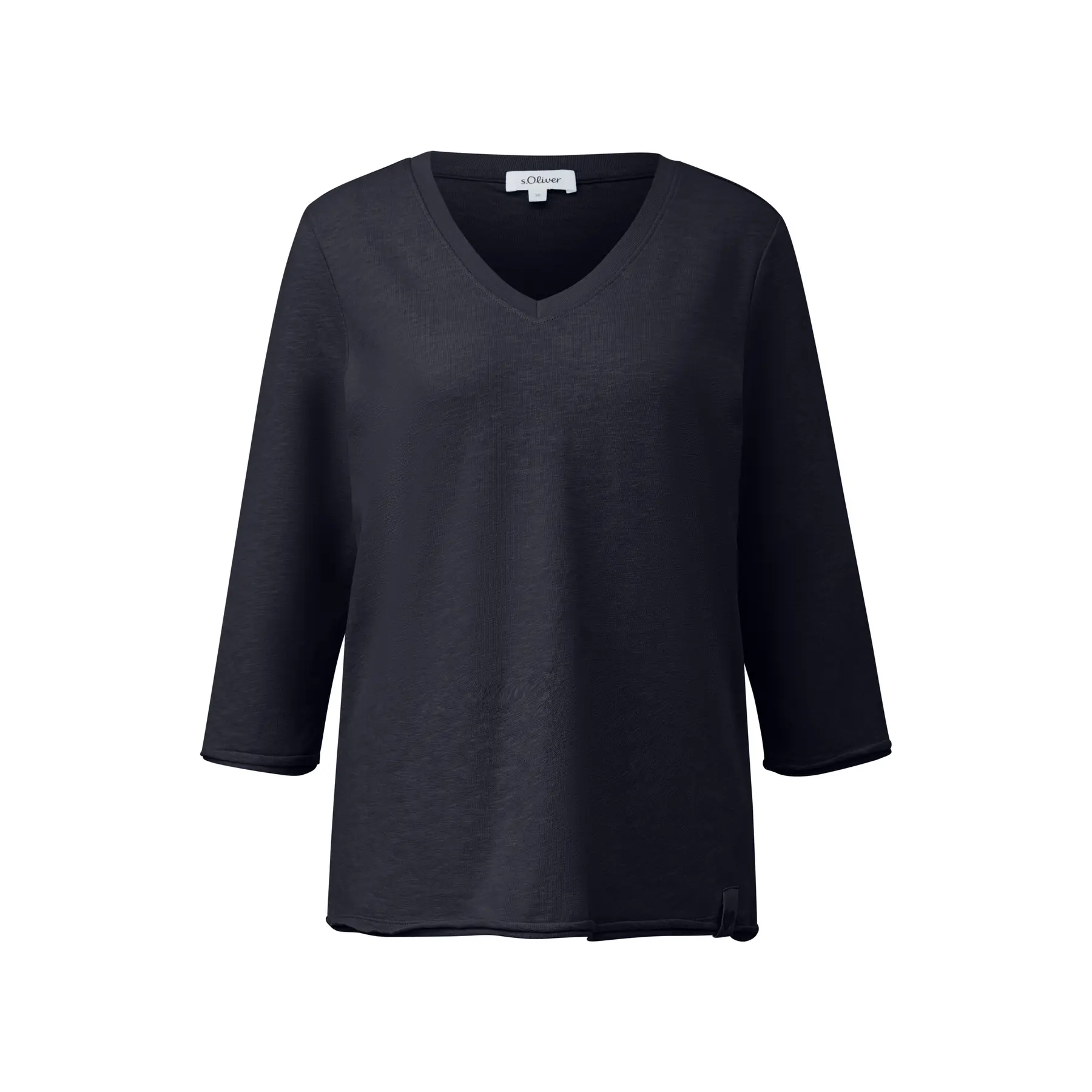 Damen T-Shirt aus Jersey mit 3/4-Ärmeln und V-Ausschnitt s.Oliver