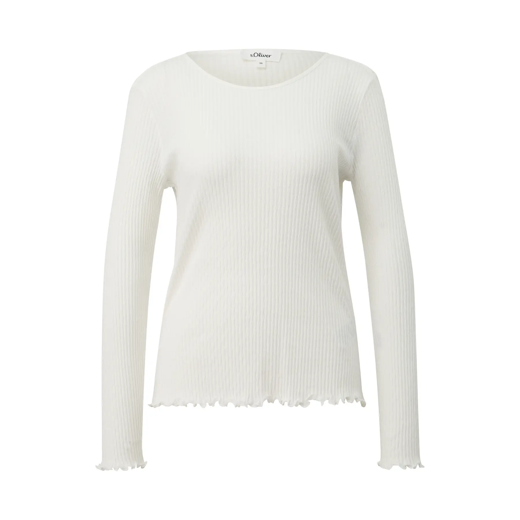 Damen Slim-Fit Langarmshirt aus Baumwolljersey s.Oliver