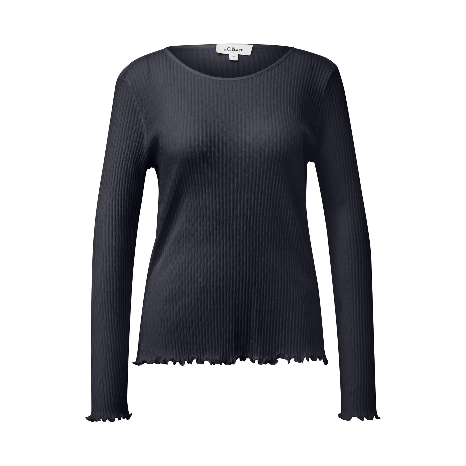 Damen Slim-Fit Langarmshirt aus Baumwolljersey s.Oliver