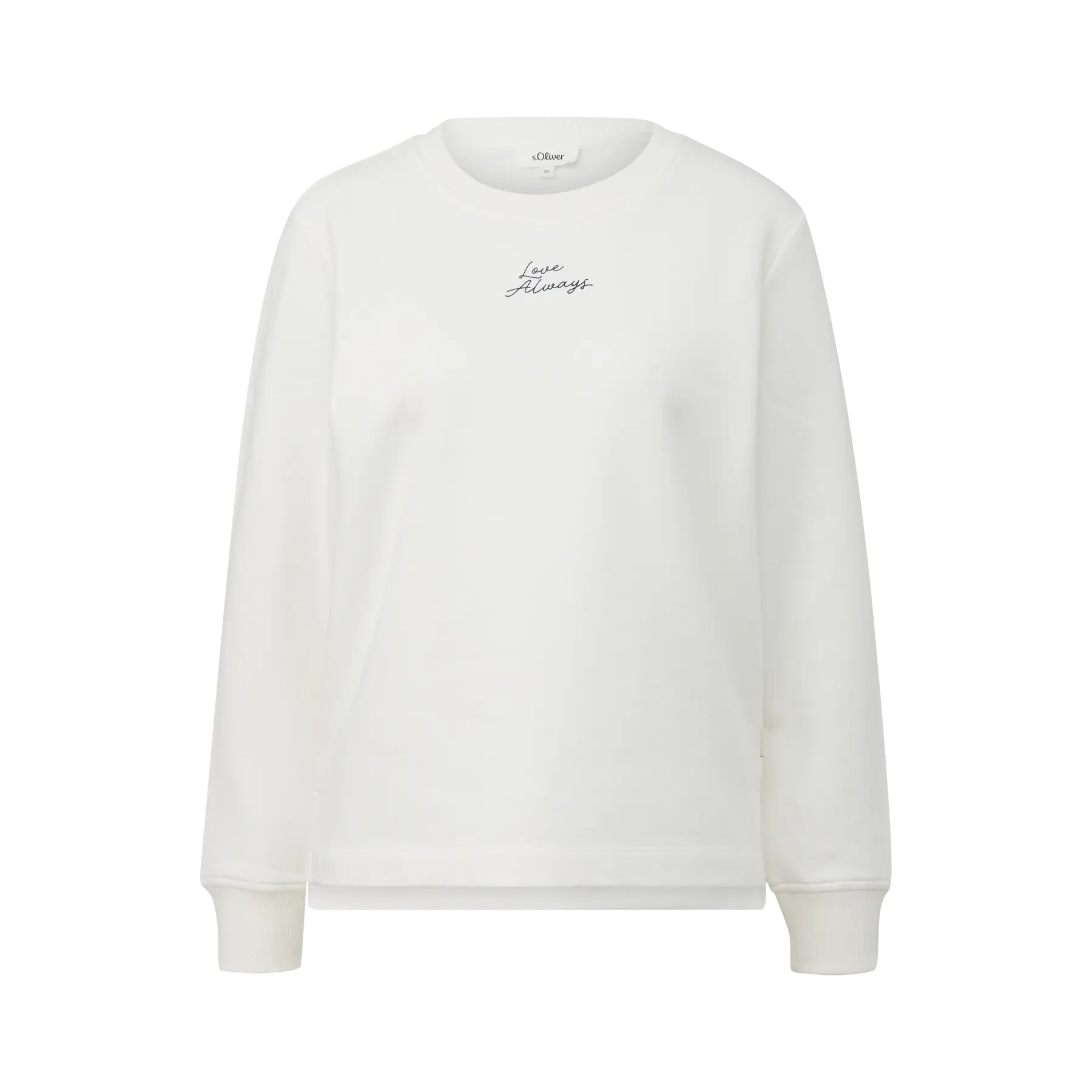Sweatshirt mit Druck auf der Rückseite und verlängertem Rücken Damen s.Oliver