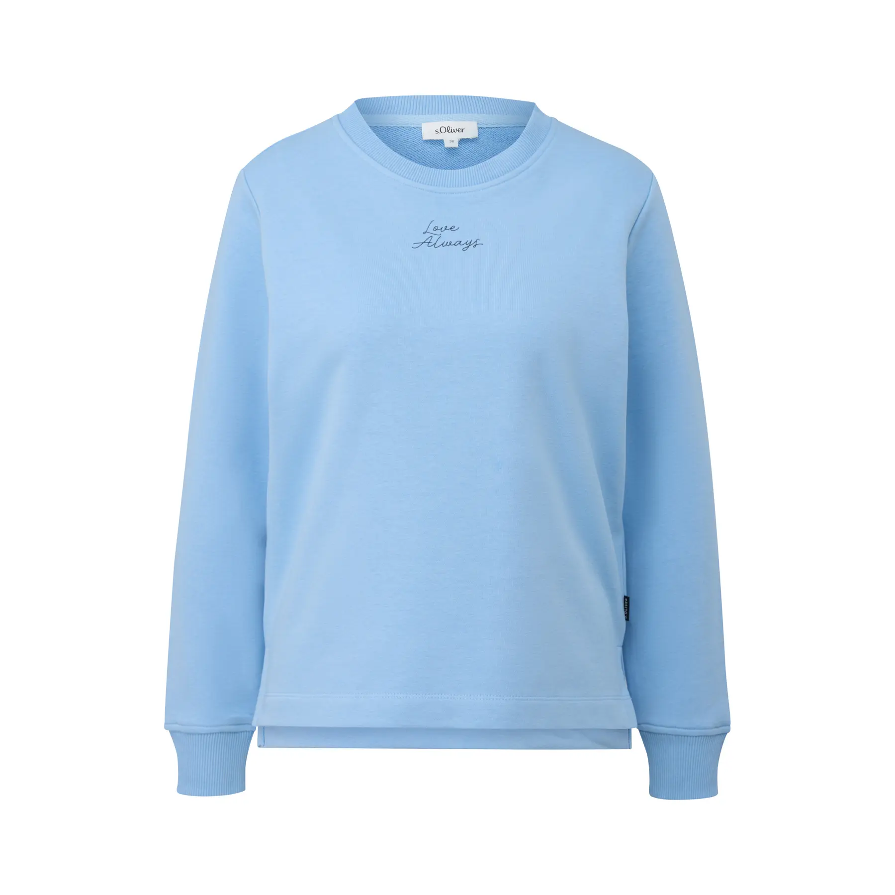 Sweatshirt mit Druck auf der Rückseite und verlängertem Rücken Damen s.Oliver