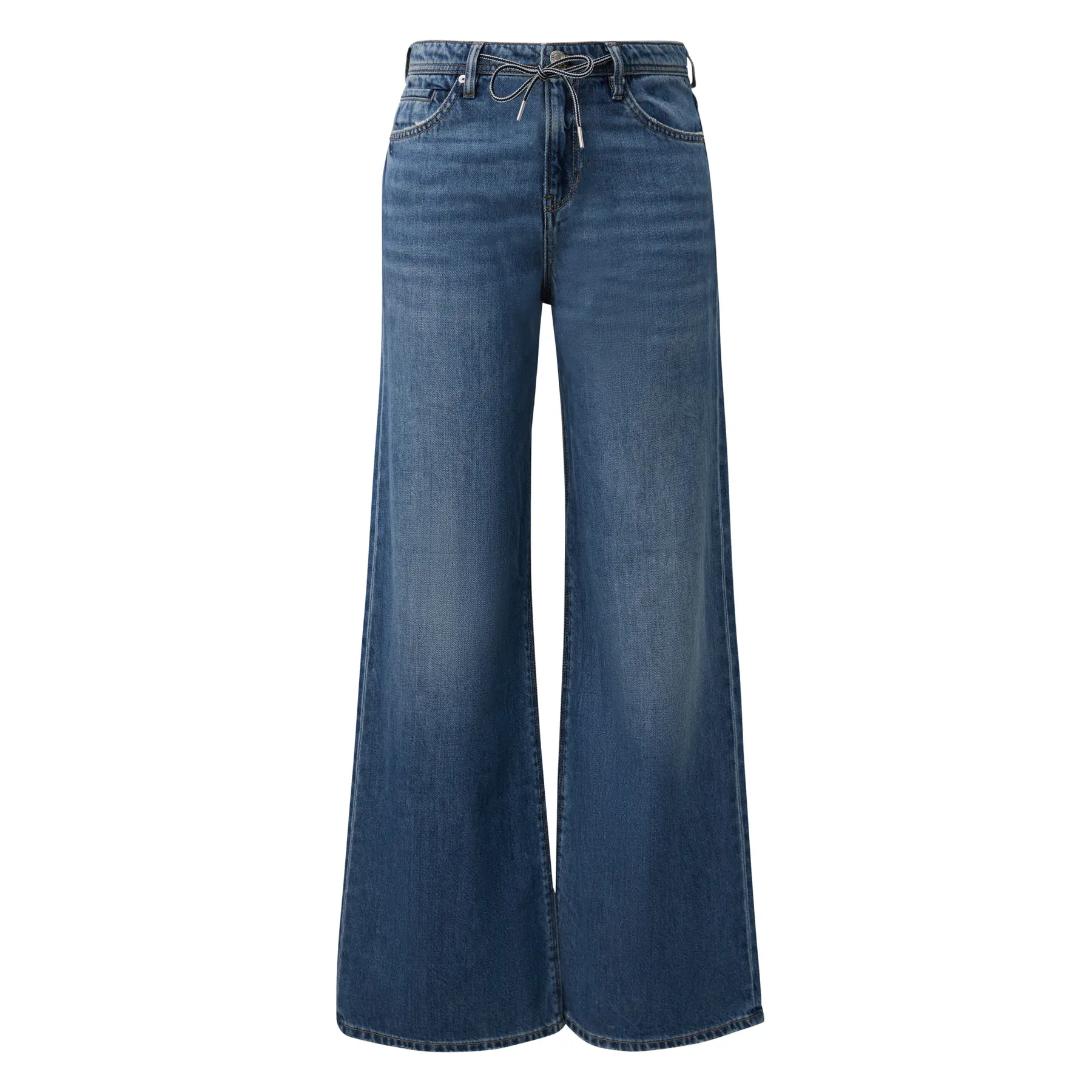 Damen Jeans Regular mit Cut-Out-Nähten und Stoffgürtel s.Oliver Suri
