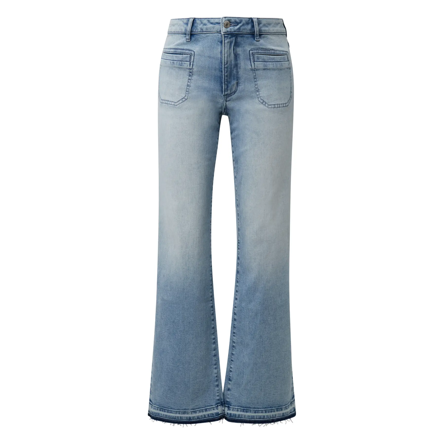 Jeans Regular Fit Bootcut mit Fransenumschlag Damen s.Oliver