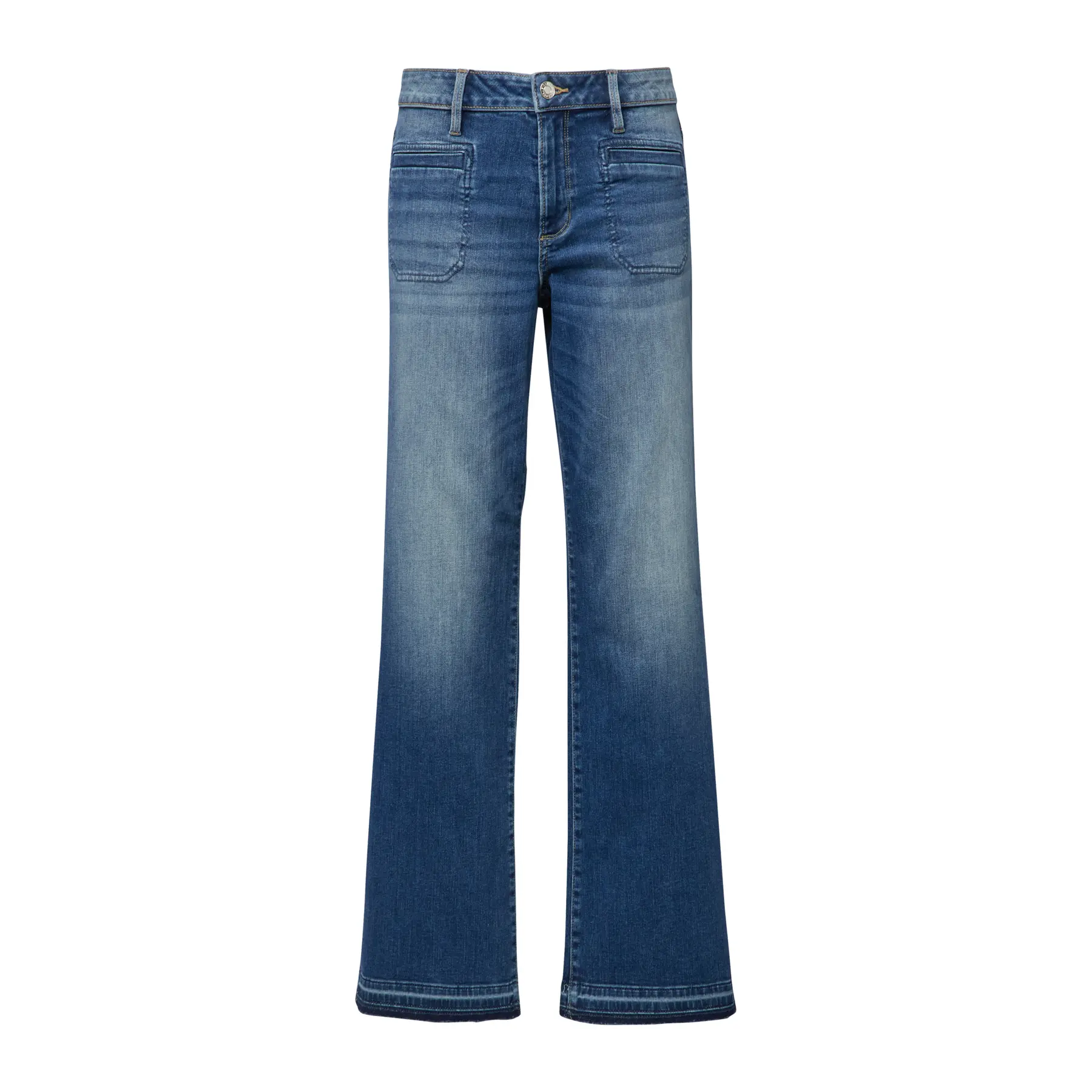 Jeans Regular Fit Bootcut mit Fransenumschlag Damen s.Oliver