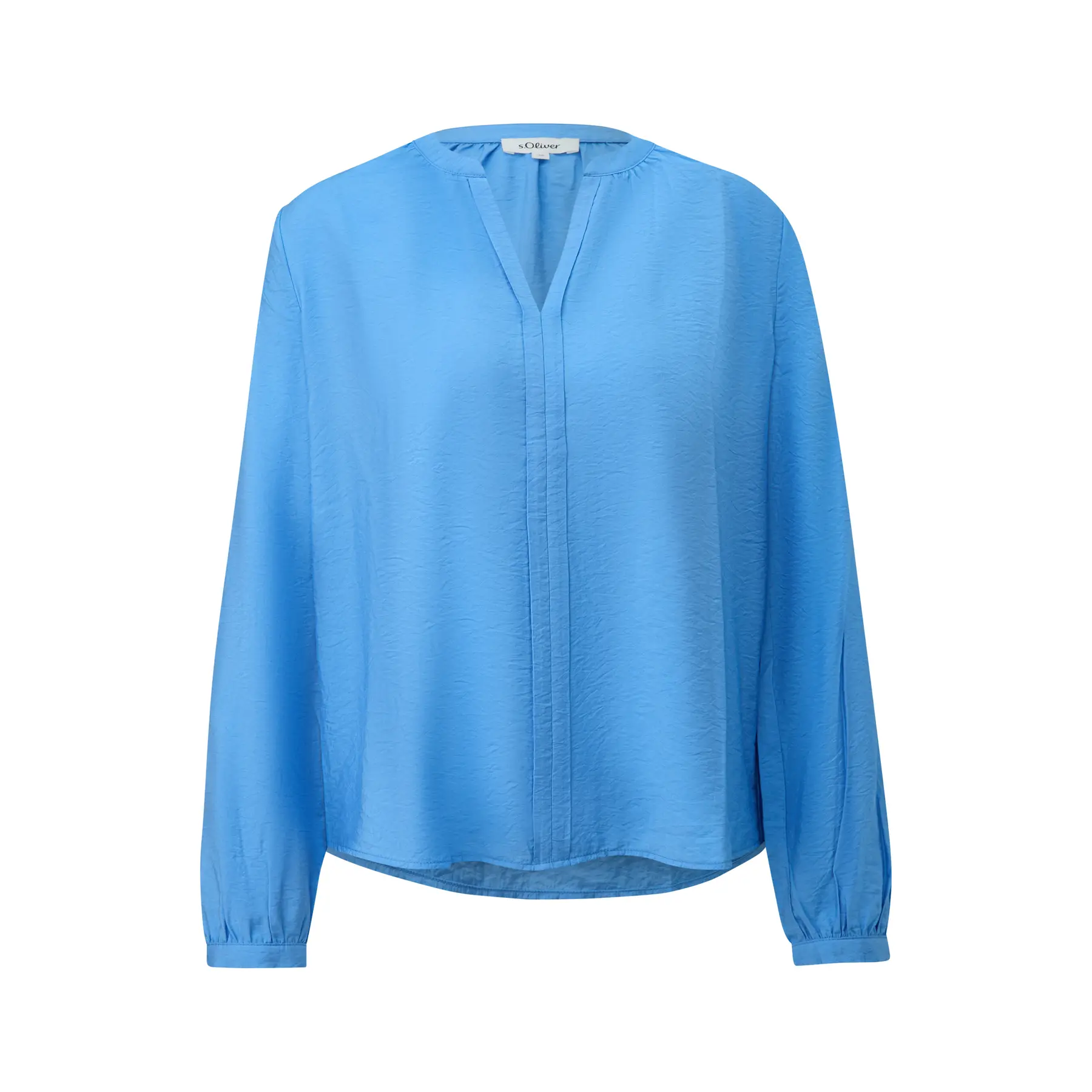 Fließende Viskosebluse mit Raffung und Allover-Print Damen s.Oliver