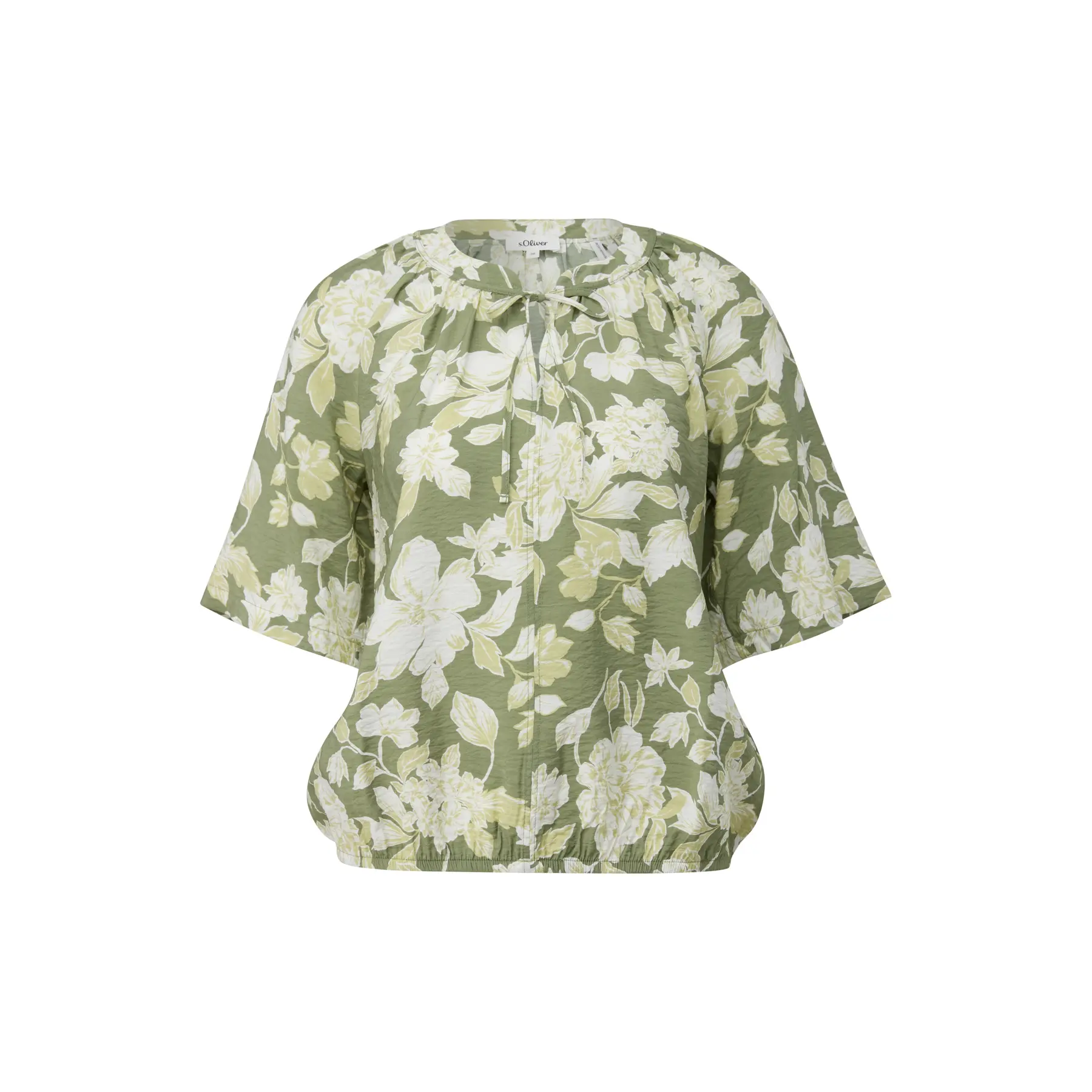 Fließende Viskosebluse mit Rüschen und Schleife Damen s.Oliver