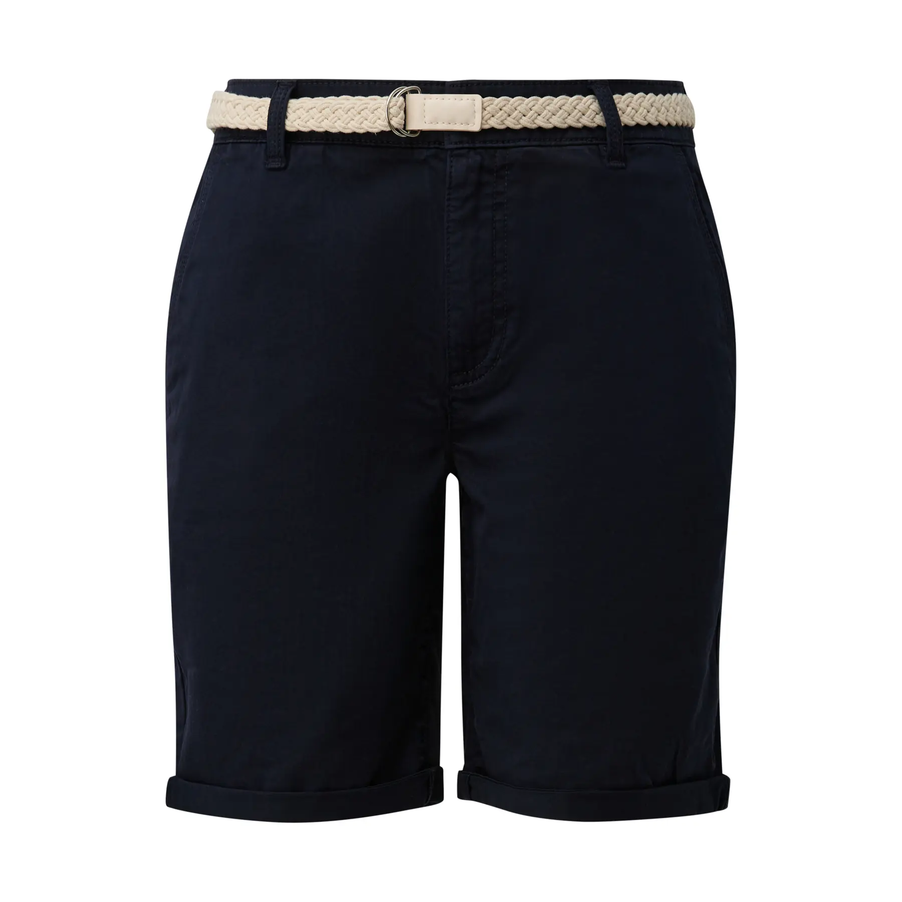 Bermuda in cotone elasticizzato lavato donna