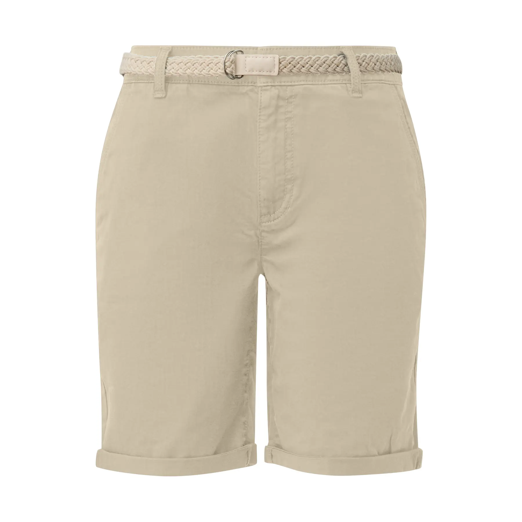 Bermuda in cotone elasticizzato lavato donna