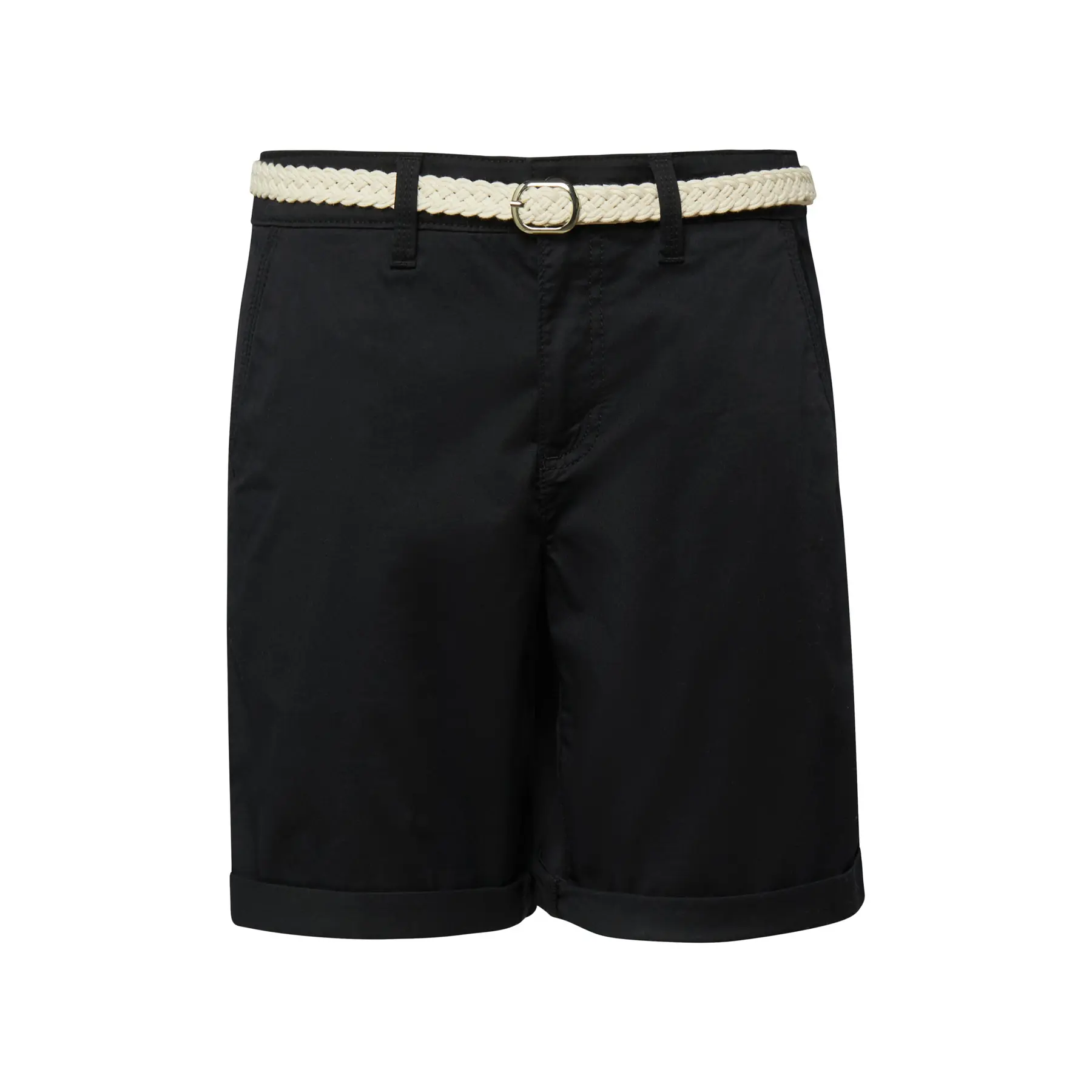 Bermuda in cotone elasticizzato lavato donna