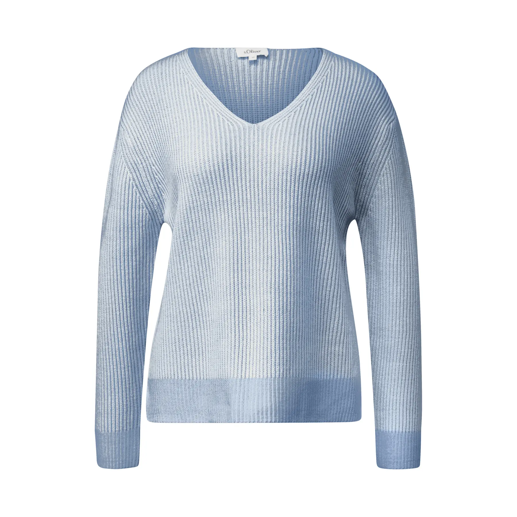 Doppelter Pull aus Baumwollmischung lockere Passform mit V-Ausschnitt Damen s.Oliver
