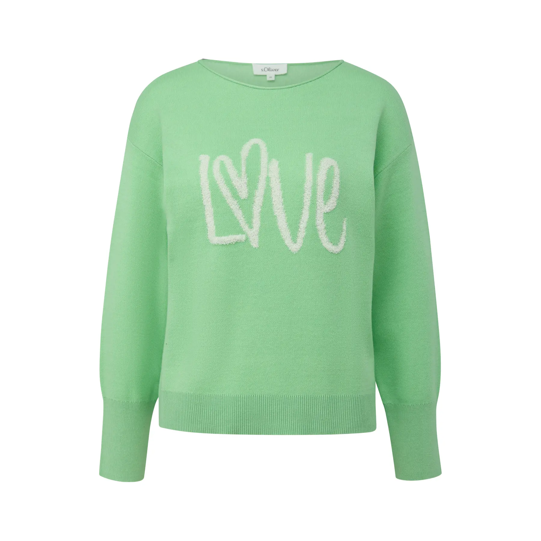 Pull aus strukturiertem Baumwollmix lockerer Schnitt Damen s.Oliver