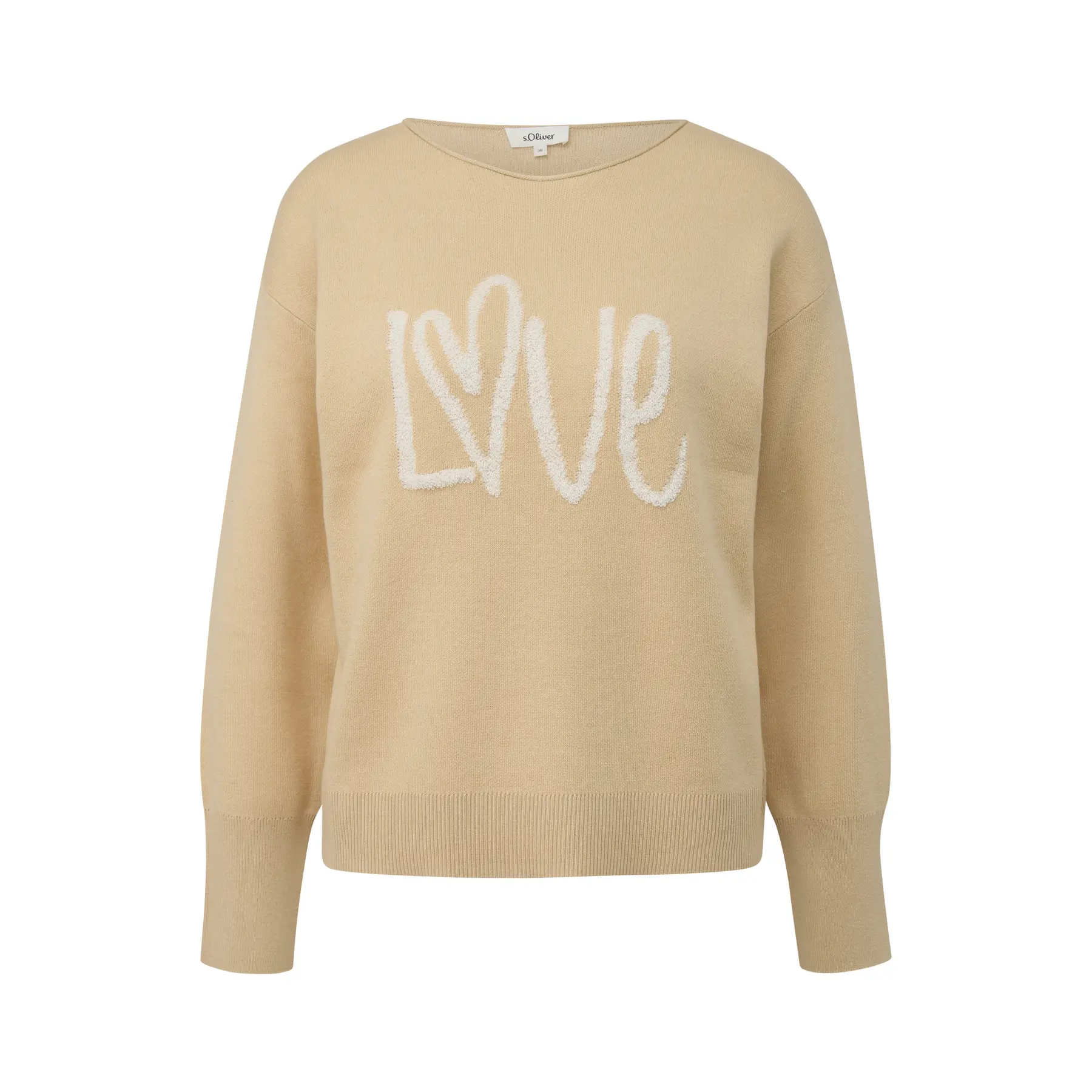 Pull aus strukturiertem Baumwollmix lockerer Schnitt Damen s.Oliver