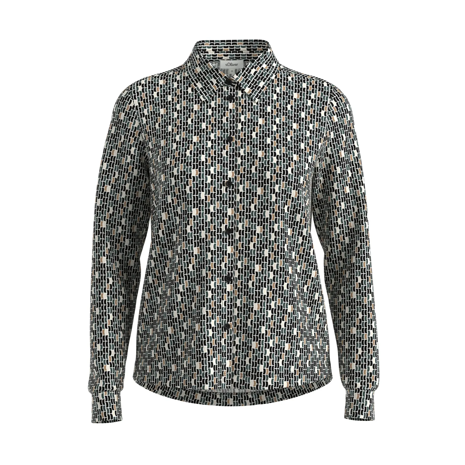 Damenbluse aus Jersey mit Allover-Muster s.Oliver
