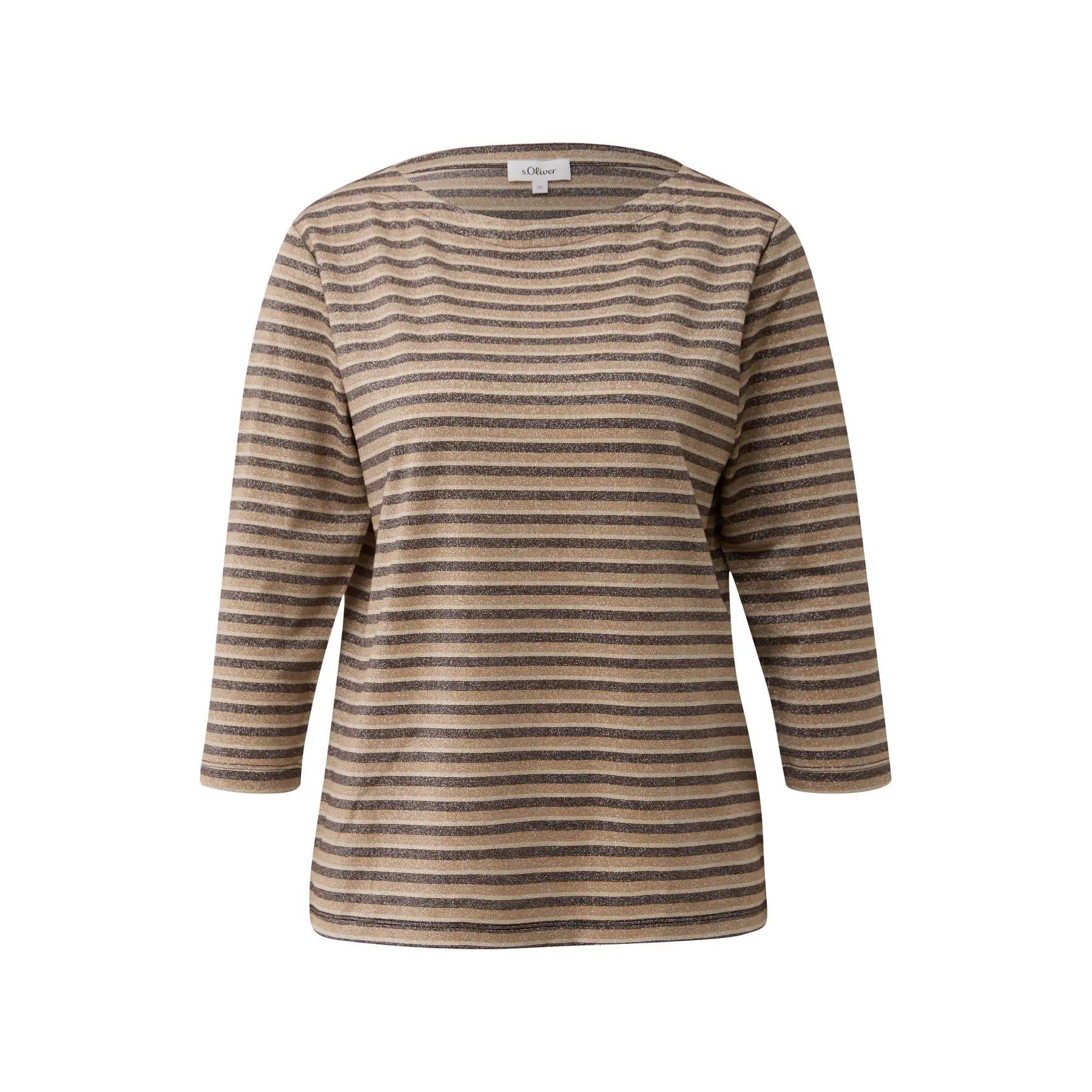 Top mit Bootsausschnitt und glitzerndem Garn Damen s.Oliver