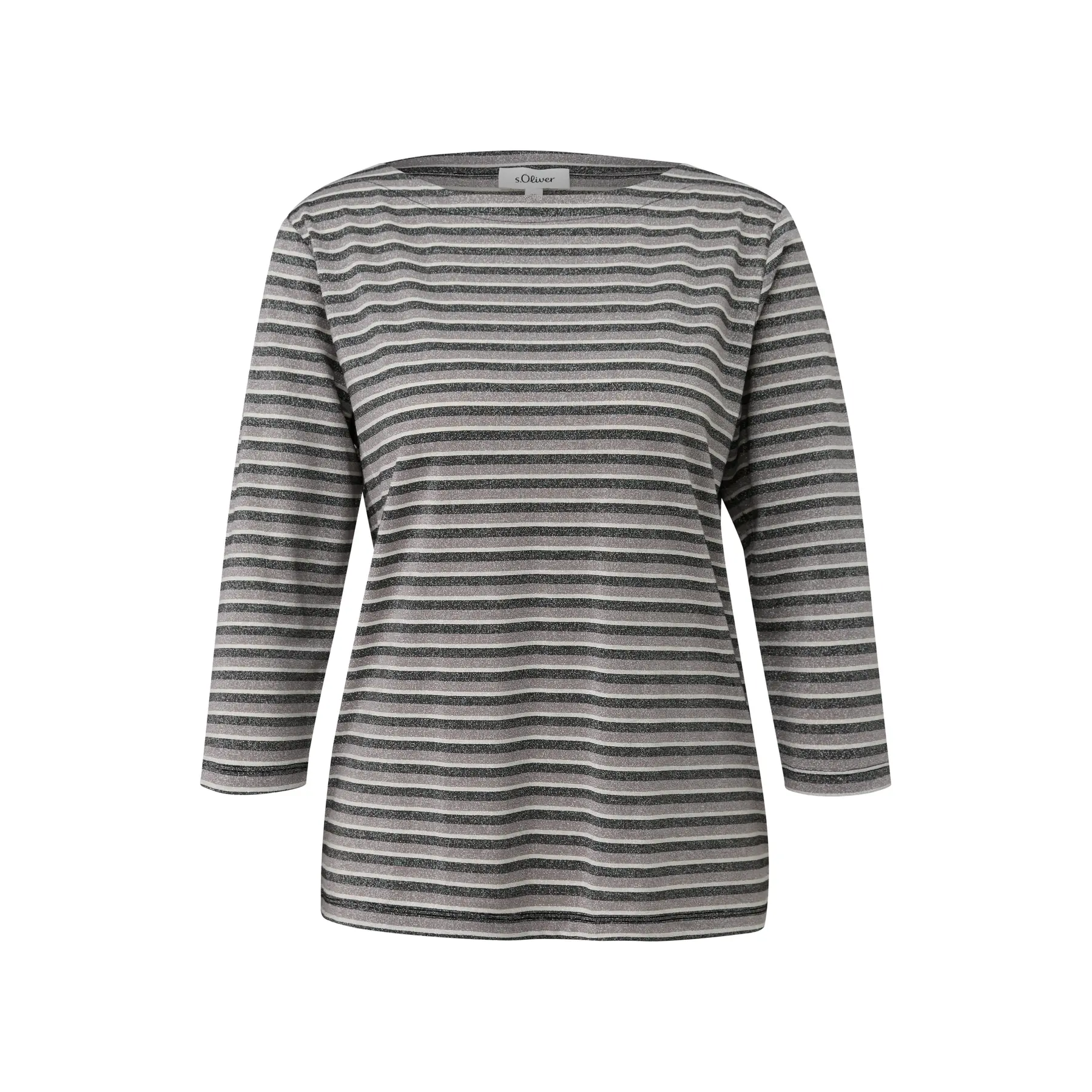 Top mit Bootsausschnitt und glitzerndem Garn Damen s.Oliver