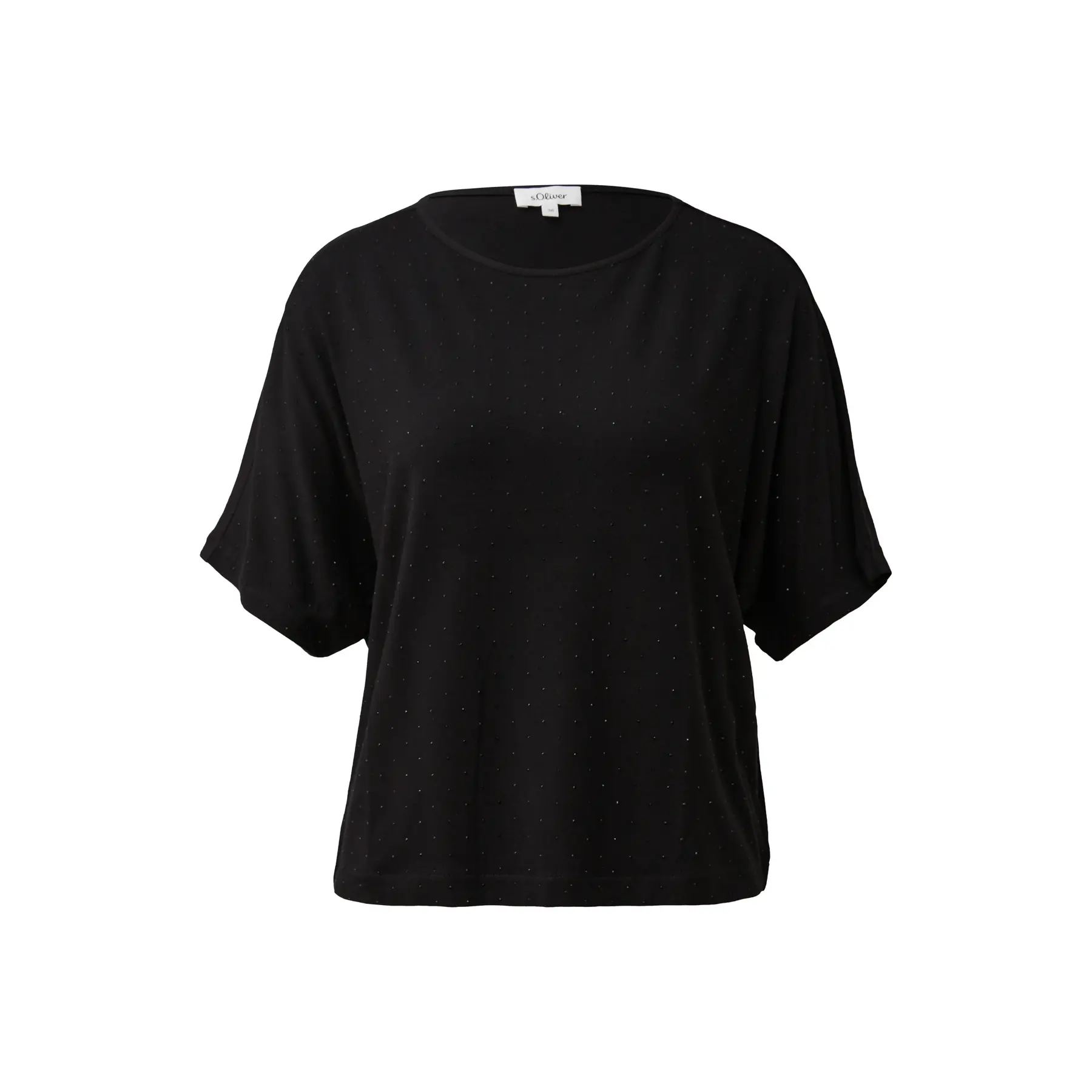 T-Shirt Locker Fit mit dekorativen Steinen vorne Damen s.Oliver