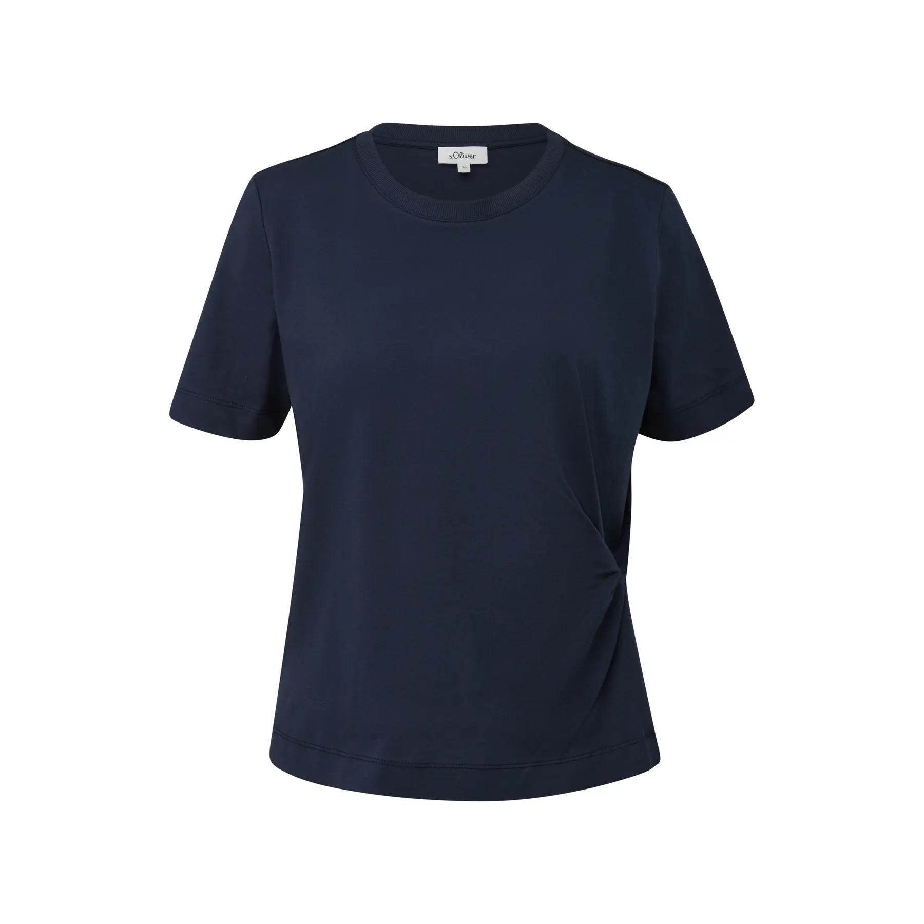 Damen T-Shirt aus weichem Baumwolljersey mit geknotetem Detail s.Oliver