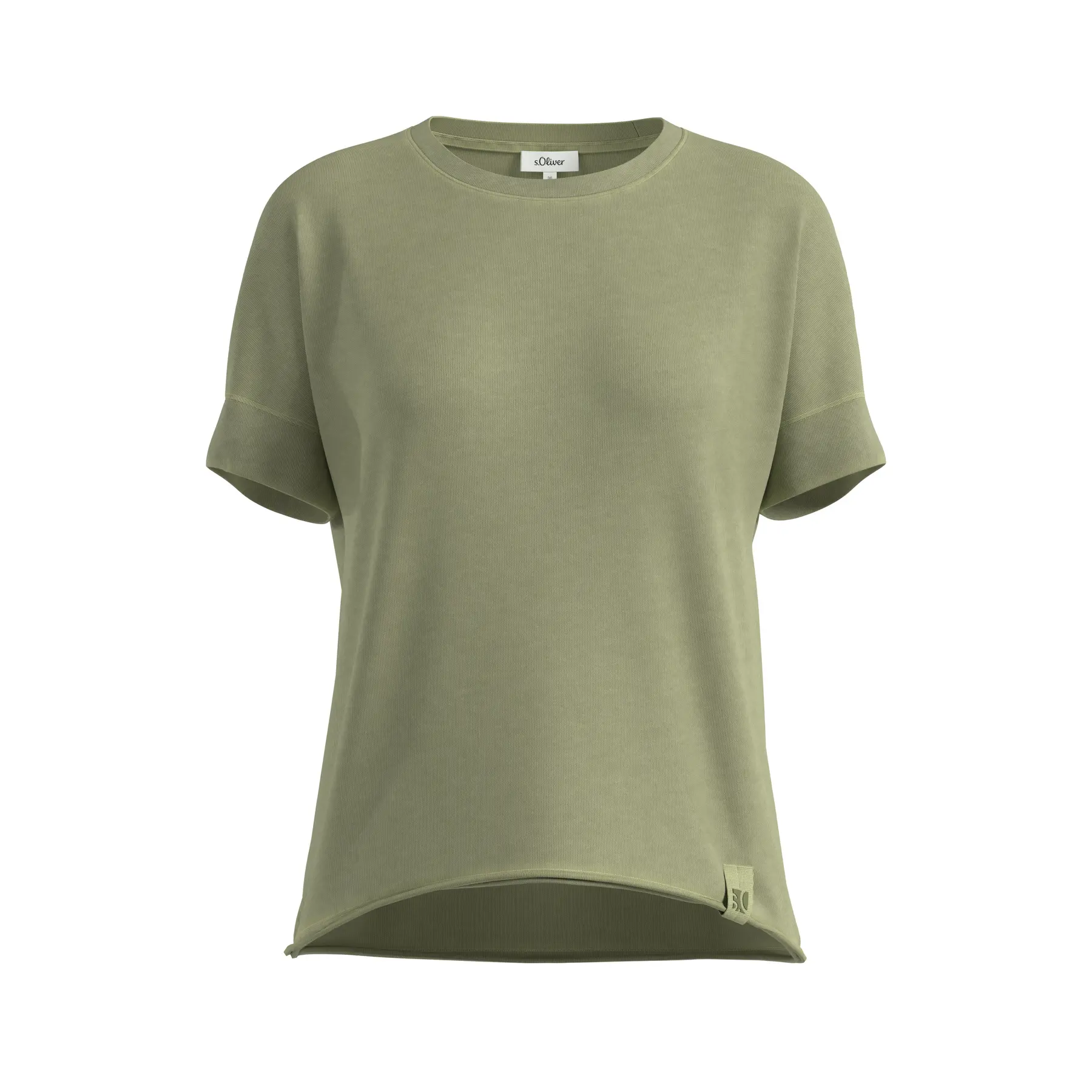 Damen T-Shirt aus weichem Jersey mit verlängertem Rücken s.Oliver