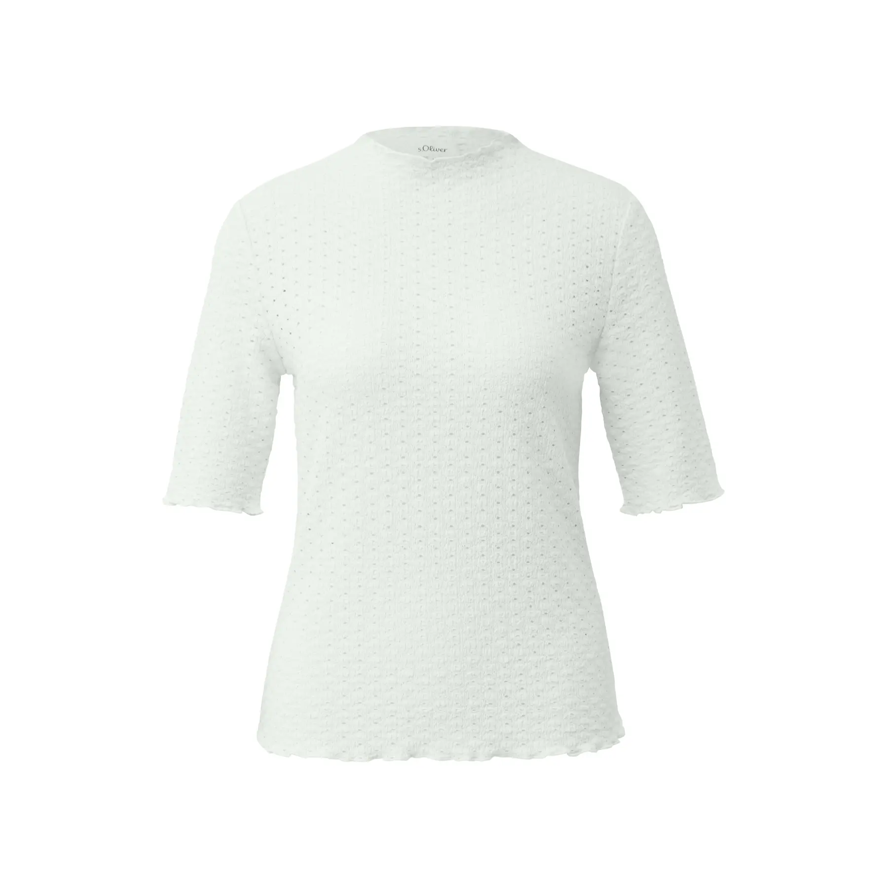 Jersey-T-Shirt mit Stehkragen Damen s.Oliver