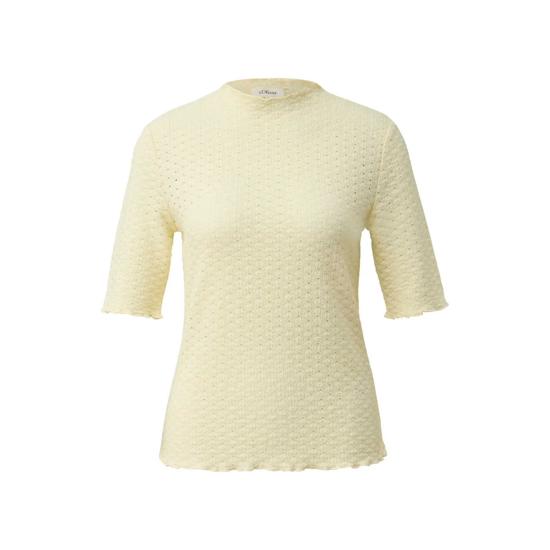 Jersey-T-Shirt mit Stehkragen Damen s.Oliver