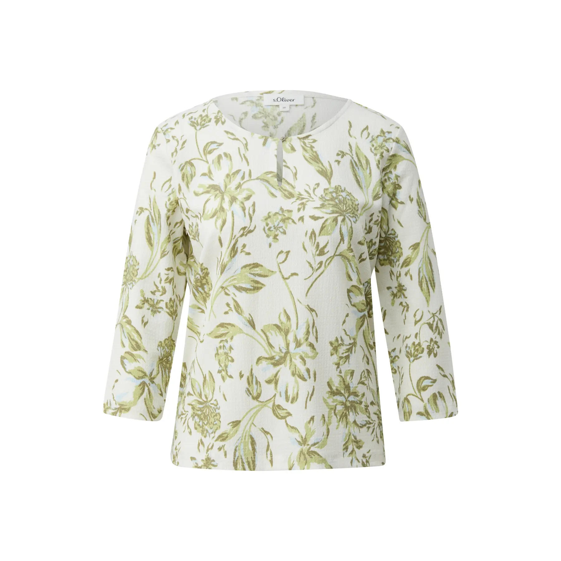 Damen 3/4-Ärmel Mustershirt mit Knopfleiste s.Oliver
