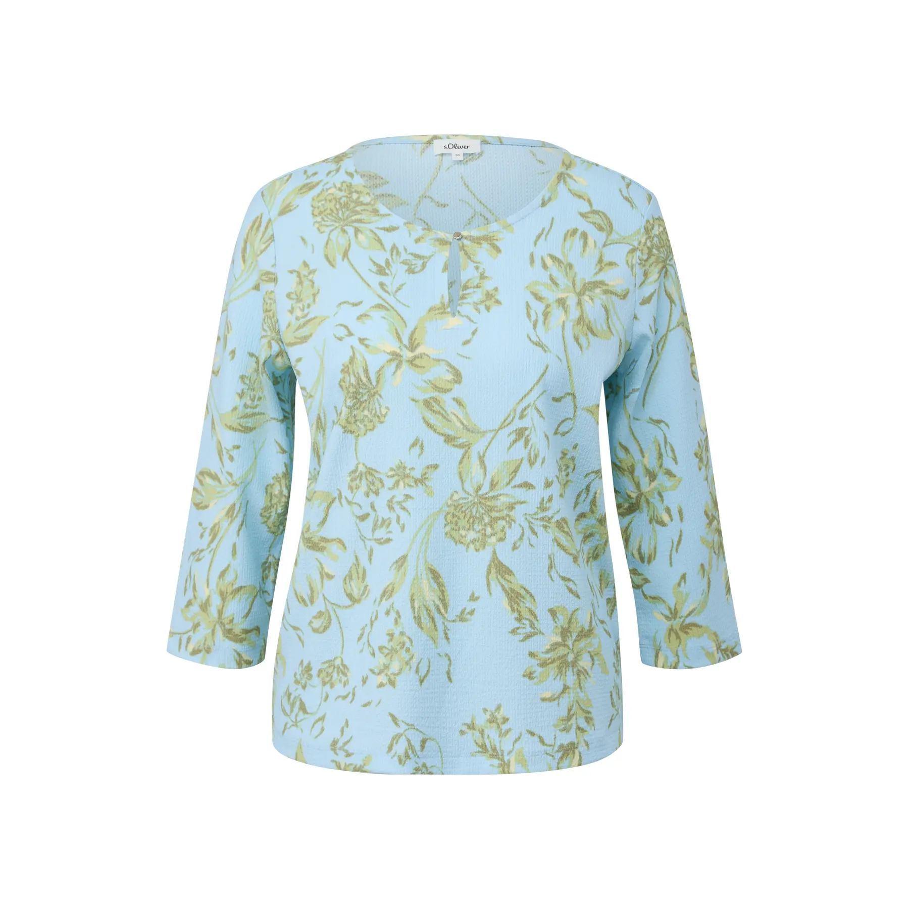 Damen 3/4-Ärmel Mustershirt mit Knopfleiste s.Oliver