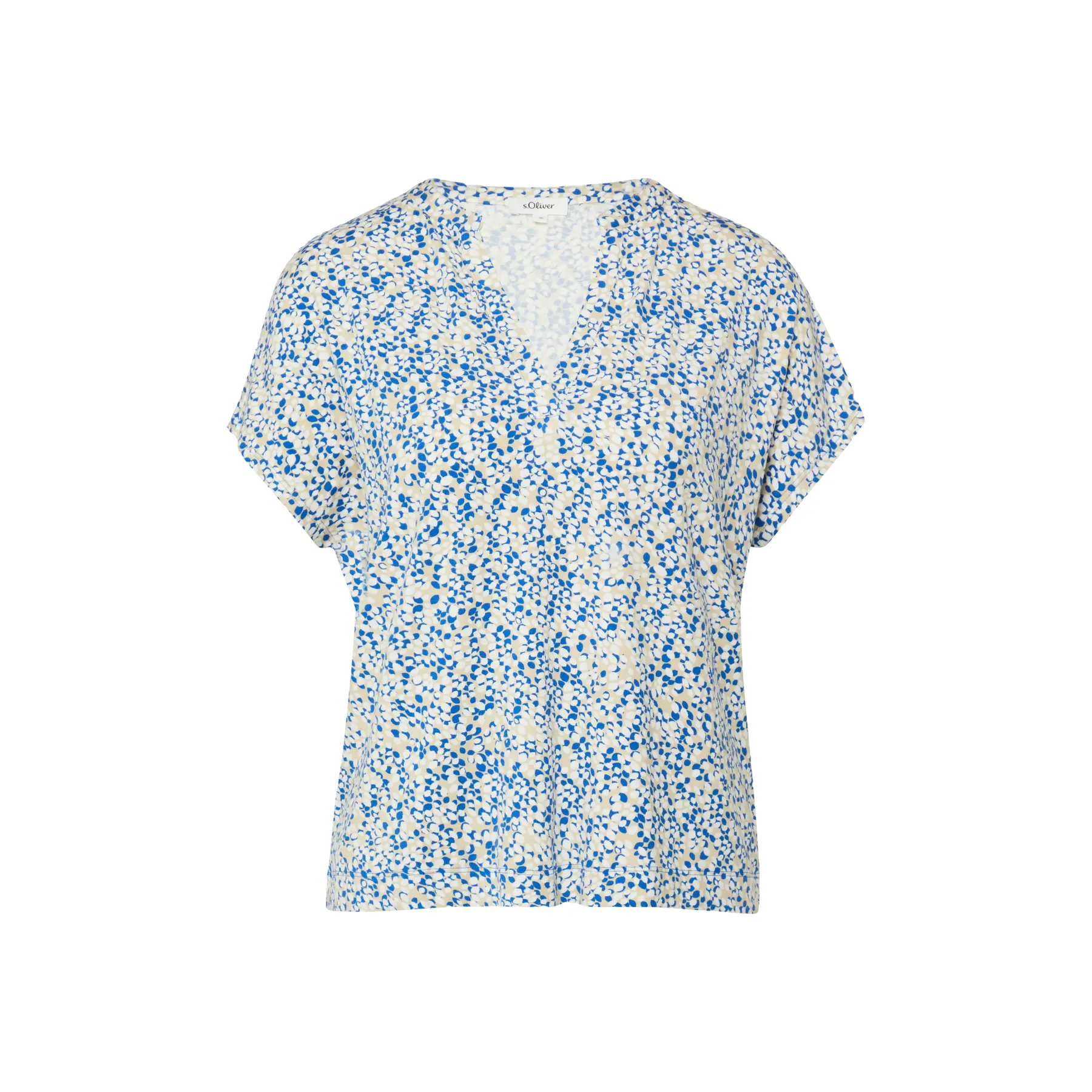 Motiv-T-Shirt aus Jersey mit V-Ausschnitt für Damen s.Oliver