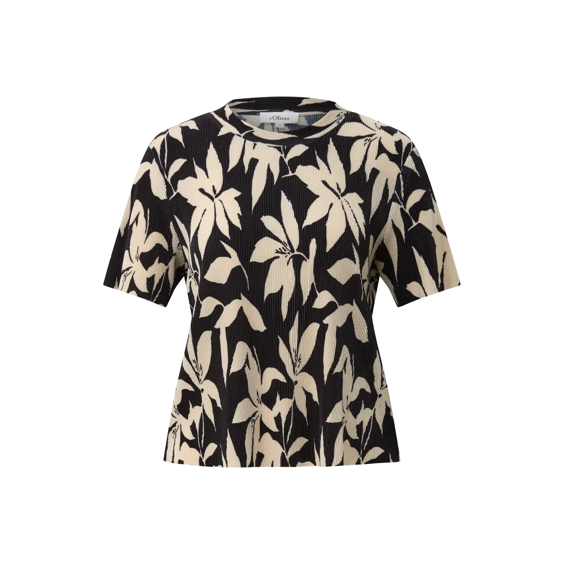 Falt-T-Shirt aus Jersey mit Rundhals für Damen s.Oliver