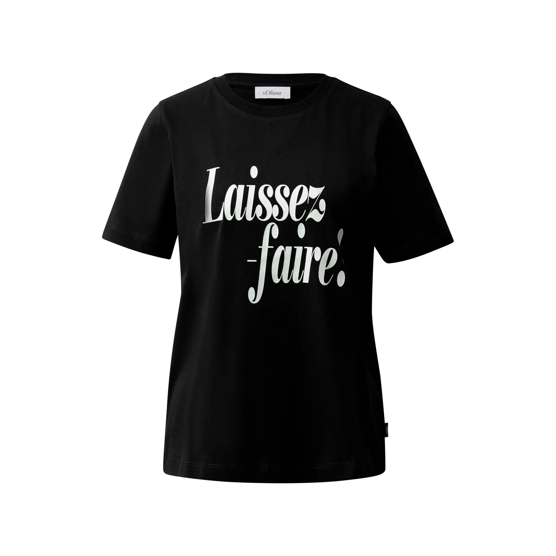 Damen T-Shirt aus Jersey mit Frontdruck und Logo-Detail s.Oliver