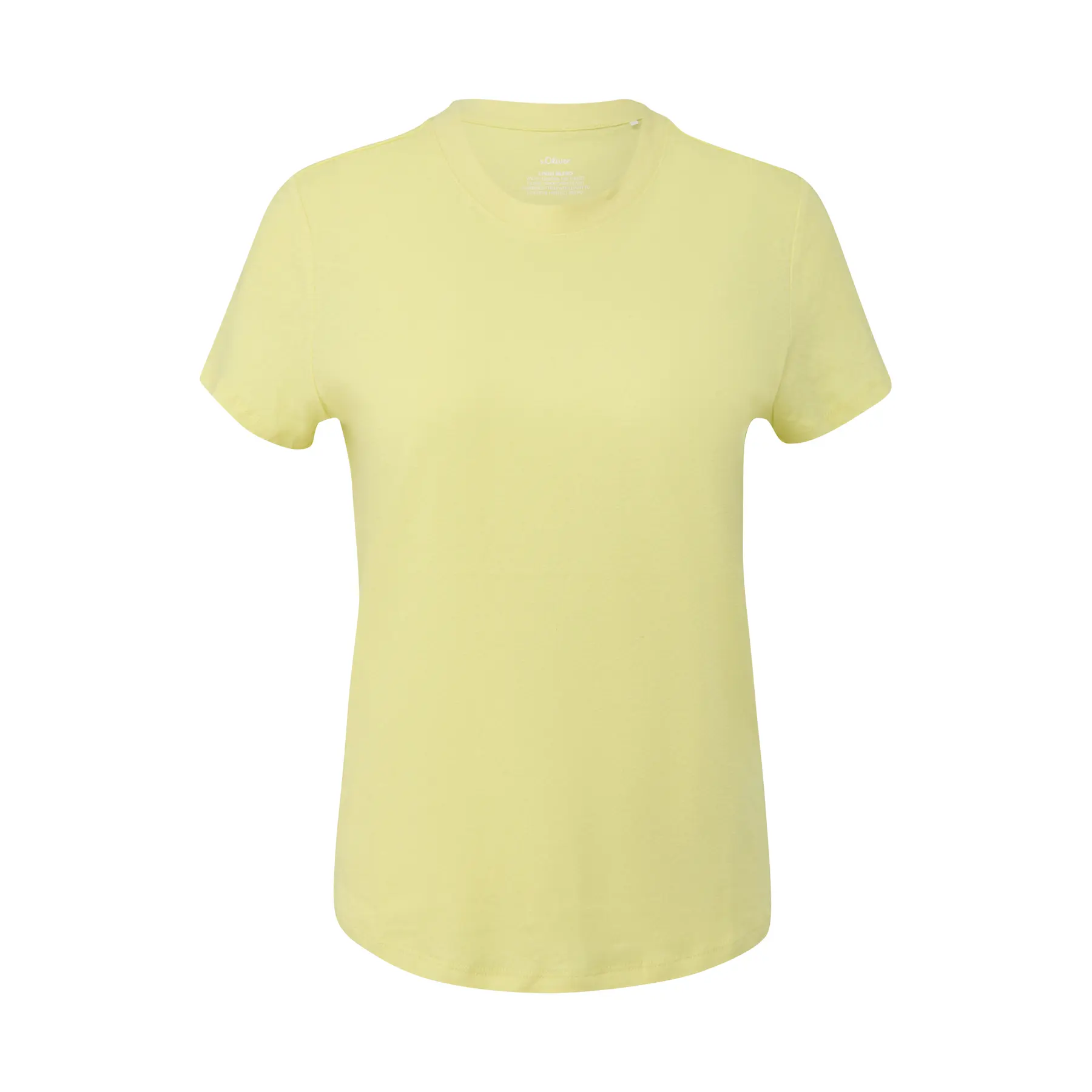 Damen T-Shirt aus gemischter Leinen-Viskose mit Rundhalsausschnitt s.Oliver