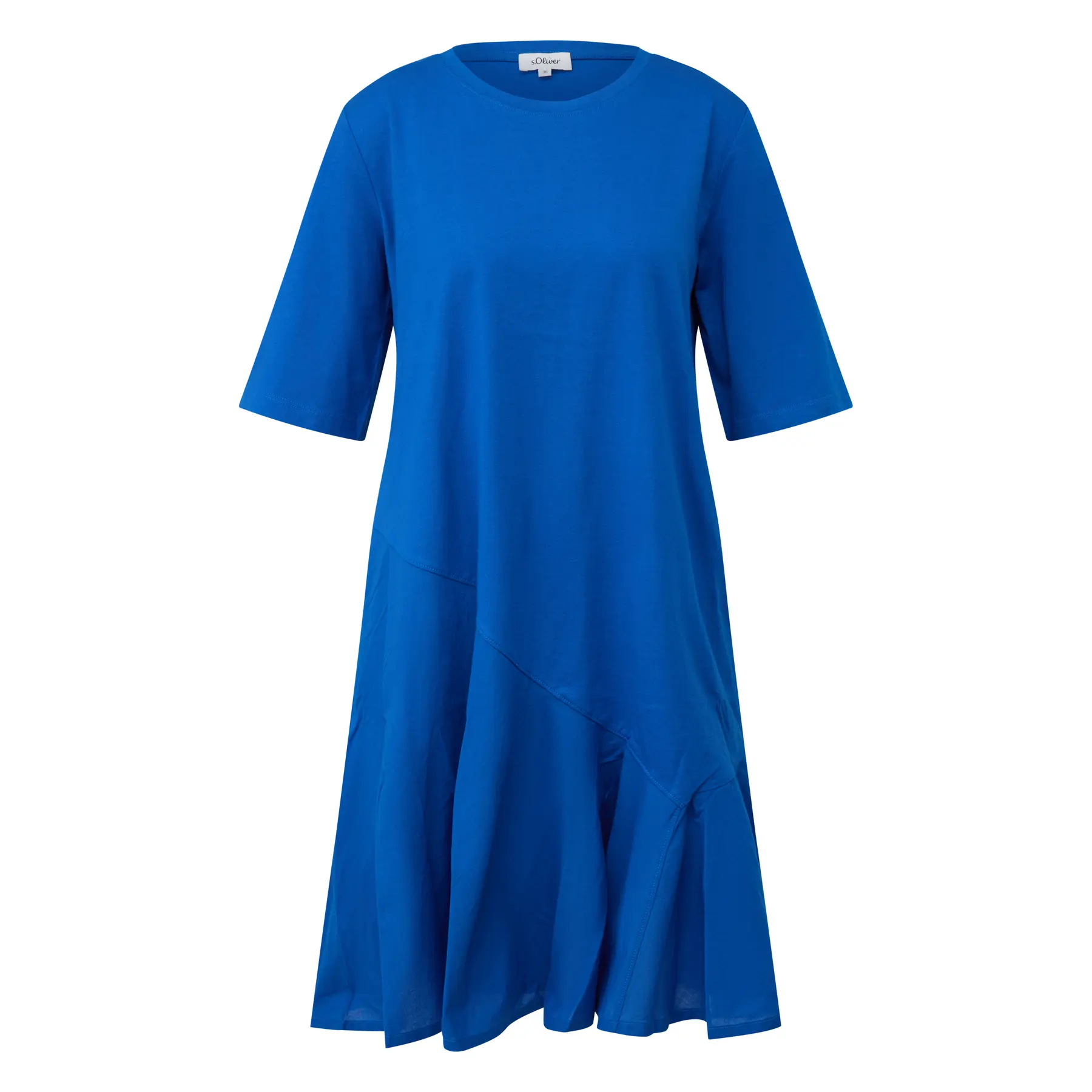 Kleid aus Baumwolle mit Rundhalsausschnitt und Seitentaschen Damen s.Oliver